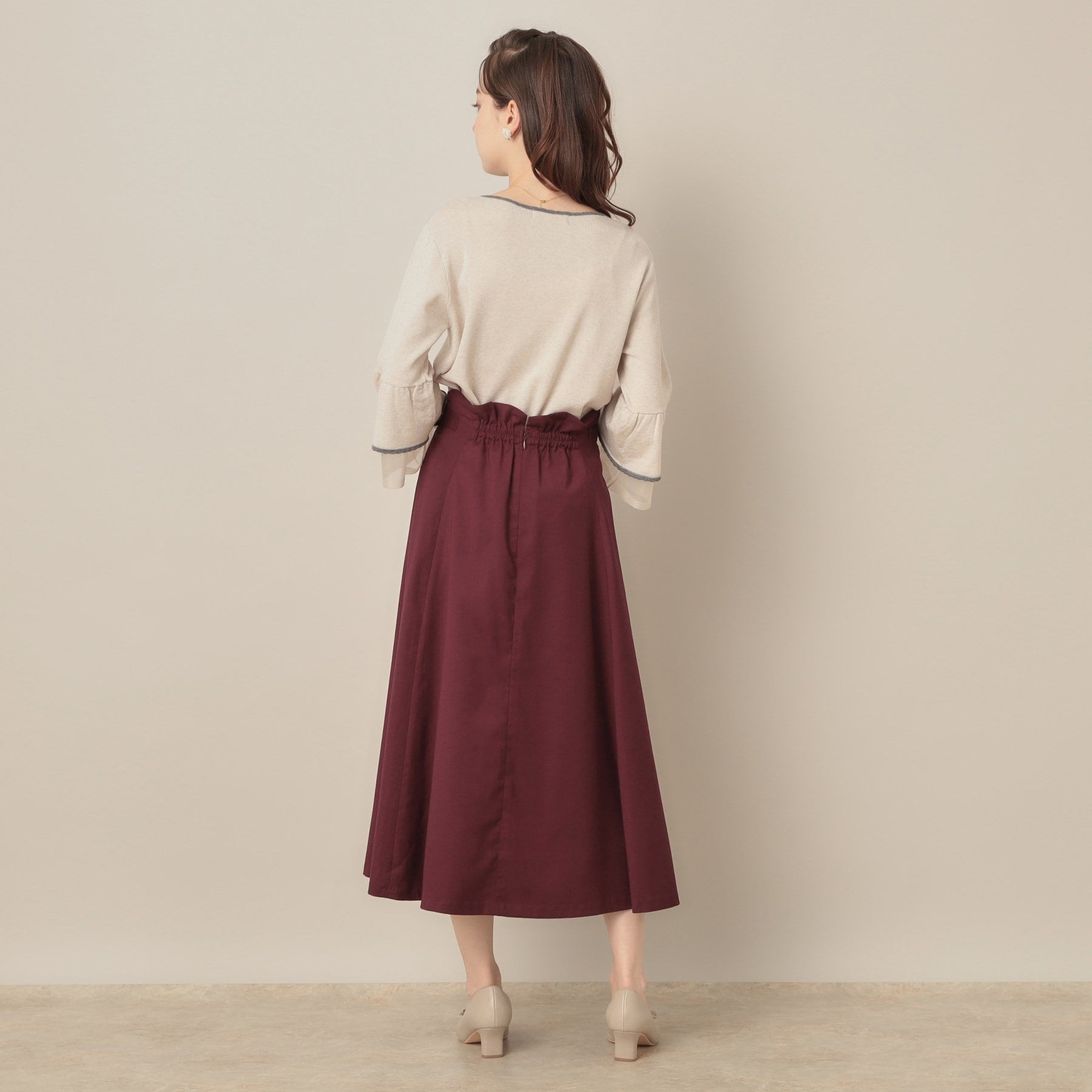 クチュール ブローチ Couture Brooch スカラウエスト サイドベルト パネルスカート (アイボリー(004)) アイボリー(004)