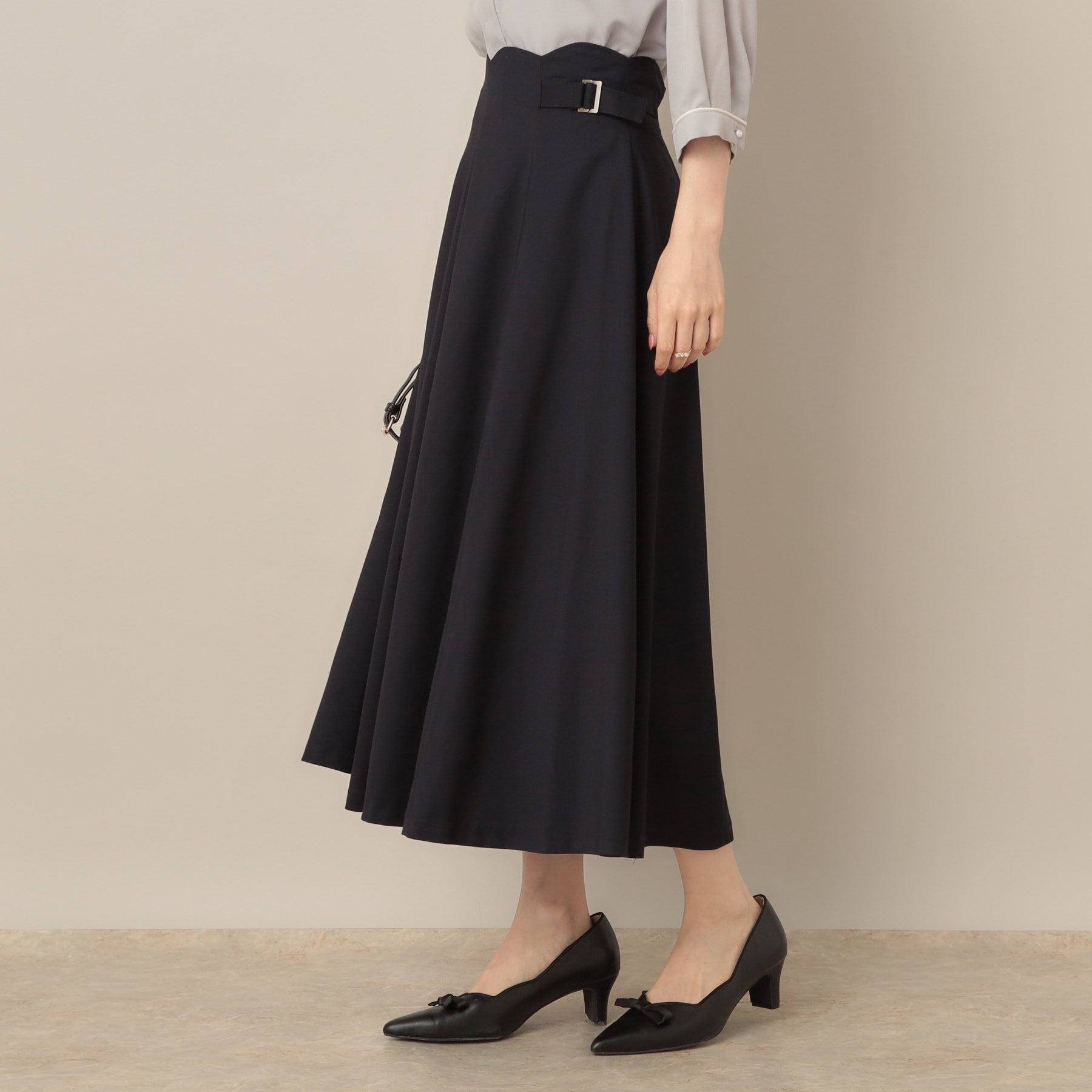 クチュール ブローチ Couture Brooch スカラウエスト サイドベルト パネルスカート (アイボリー(004)) アイボリー(004)