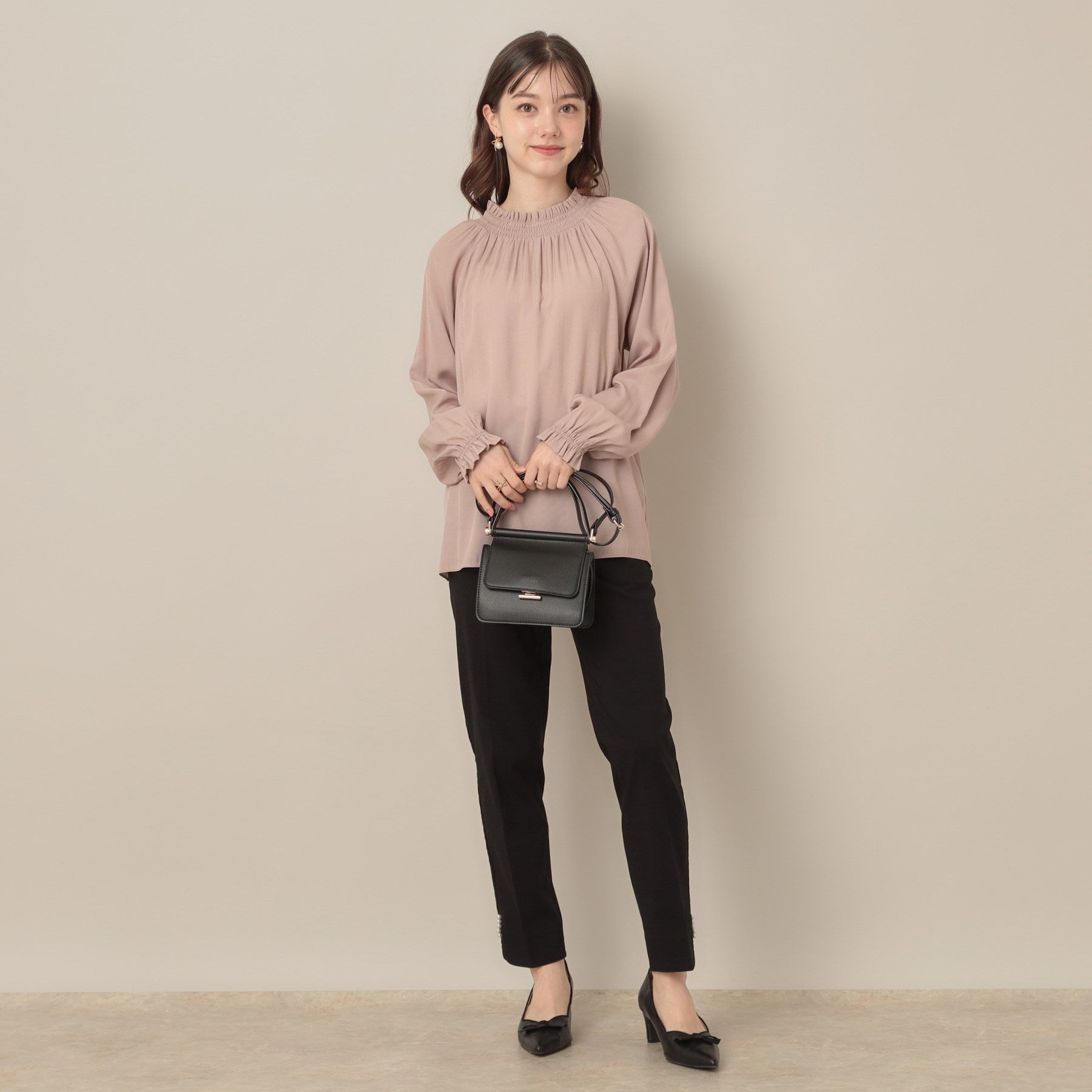 クチュール ブローチ Couture Brooch ポイントパール調ハイパーストレッチパンツ (ネイビー(094)) ネイビー(094)