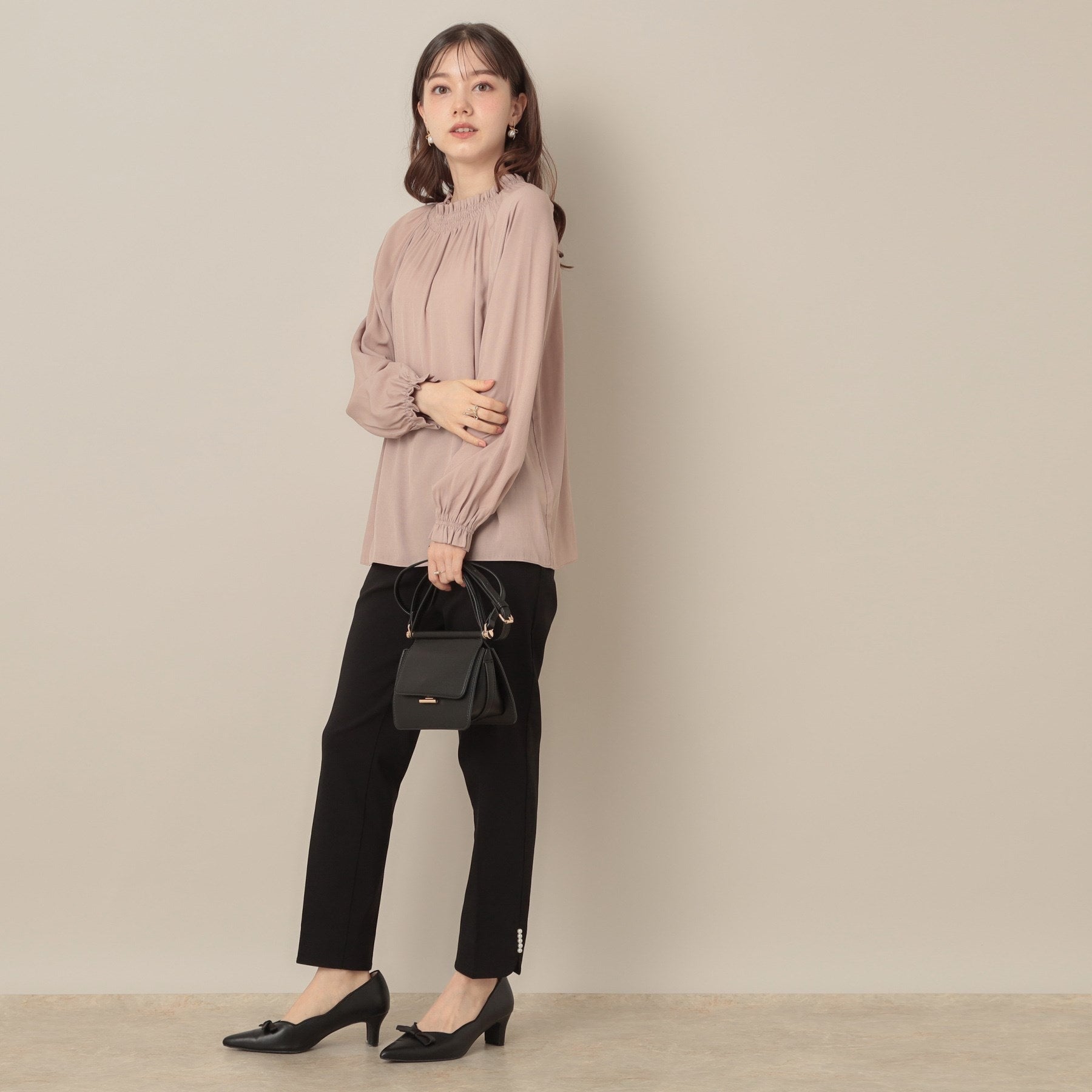 クチュール ブローチ Couture Brooch ポイントパール調ハイパーストレッチパンツ (ネイビー(094)) ネイビー(094)