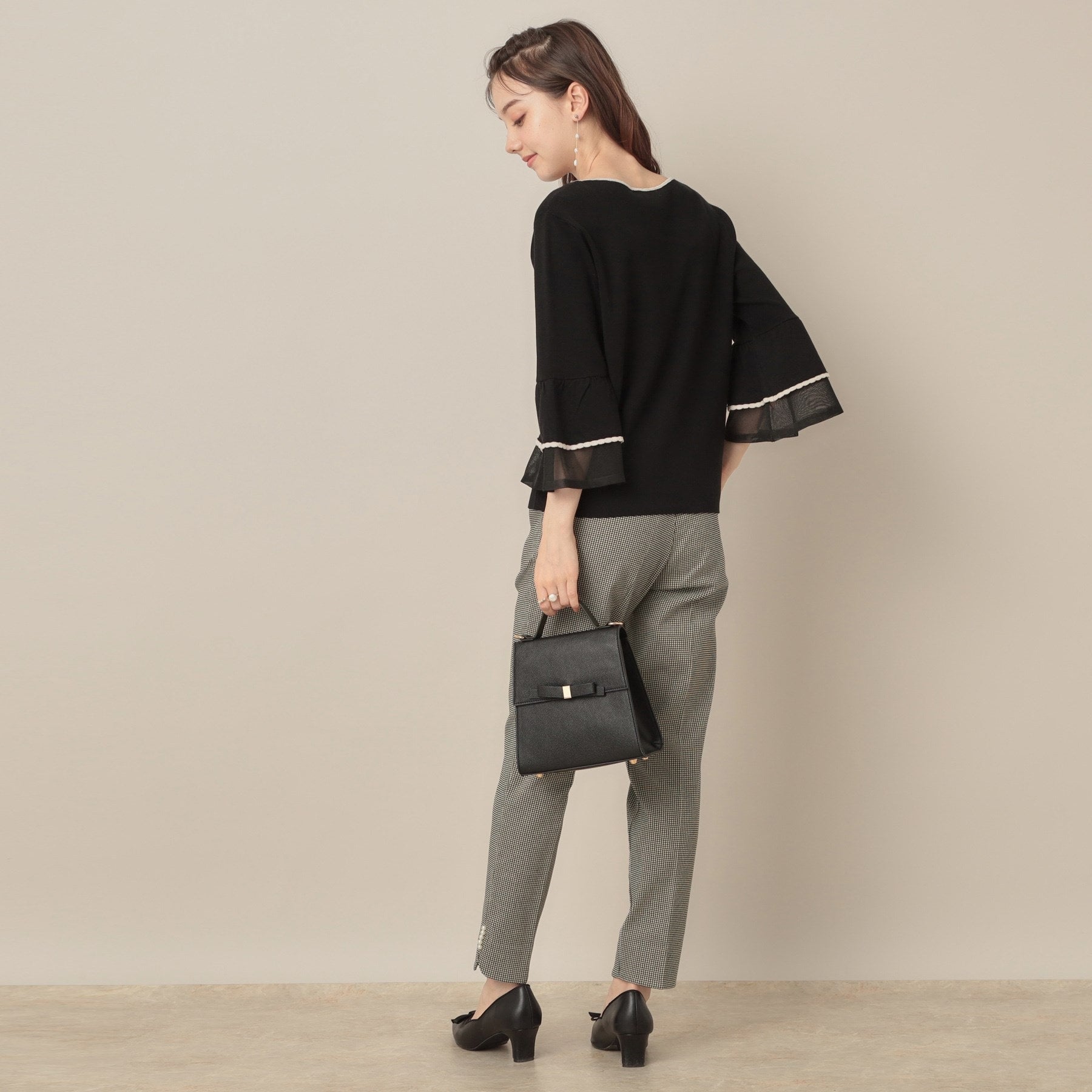 クチュール ブローチ Couture Brooch ポイントパール調ハイパーストレッチパンツ (ネイビー(094)) ネイビー(094)