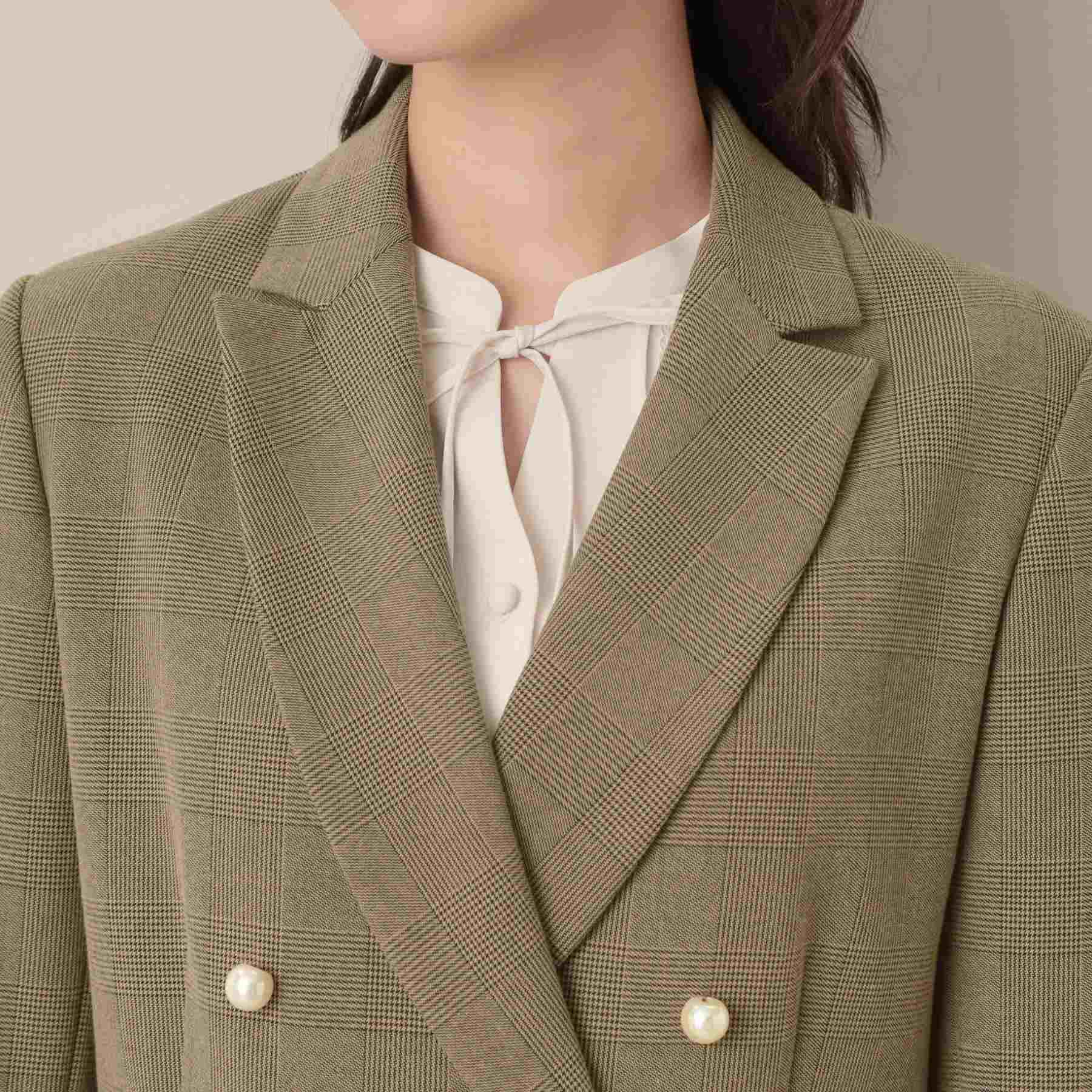 クチュール ブローチ Couture Brooch レースカフス パール調釦テーラードジャケット (ネイビー(094)) ネイビー(094)