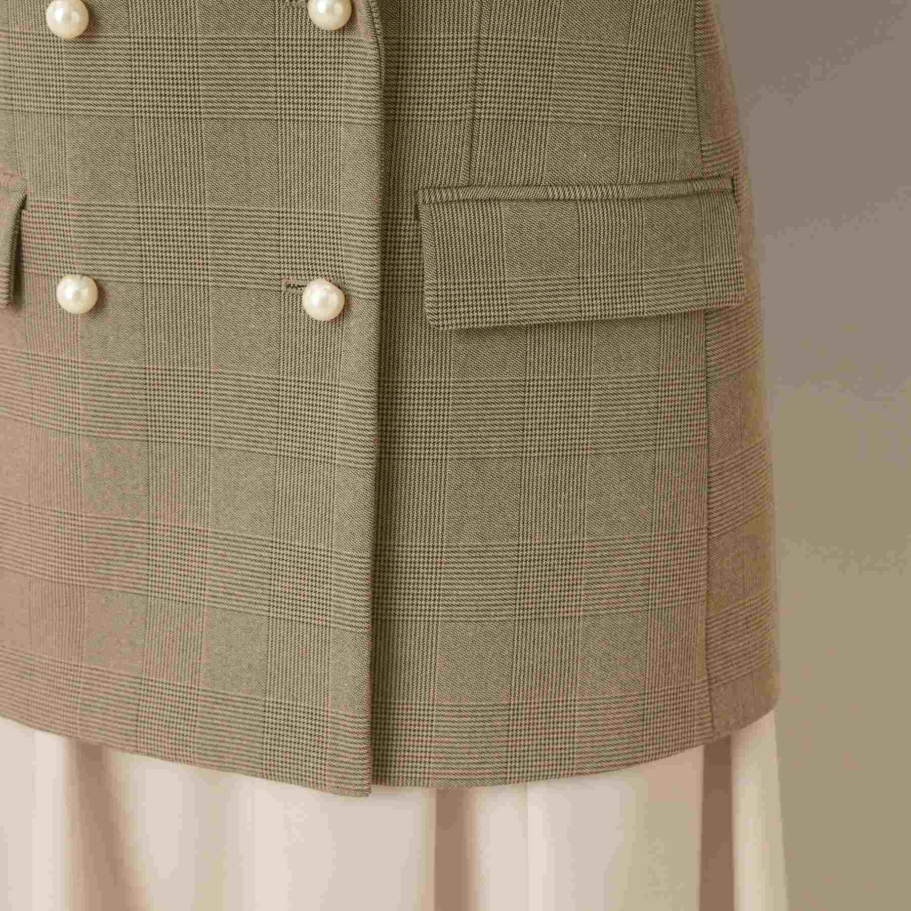 クチュール ブローチ Couture Brooch レースカフス パール調釦テーラードジャケット (ネイビー(094)) ネイビー(094)