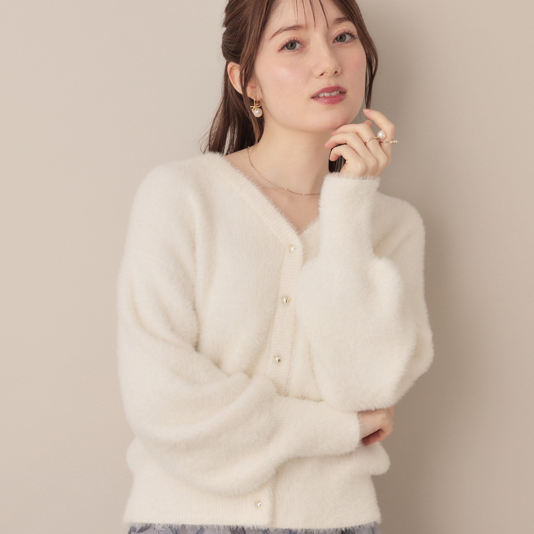 クチュール ブローチ Couture Brooch フェザーカーディトップス (トープ(054)) トープ(054)