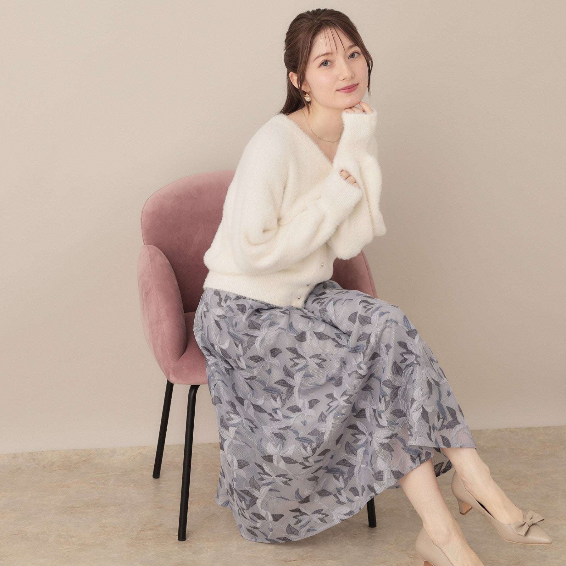 クチュール ブローチ Couture Brooch フェザーカーディトップス (トープ(054)) トープ(054)