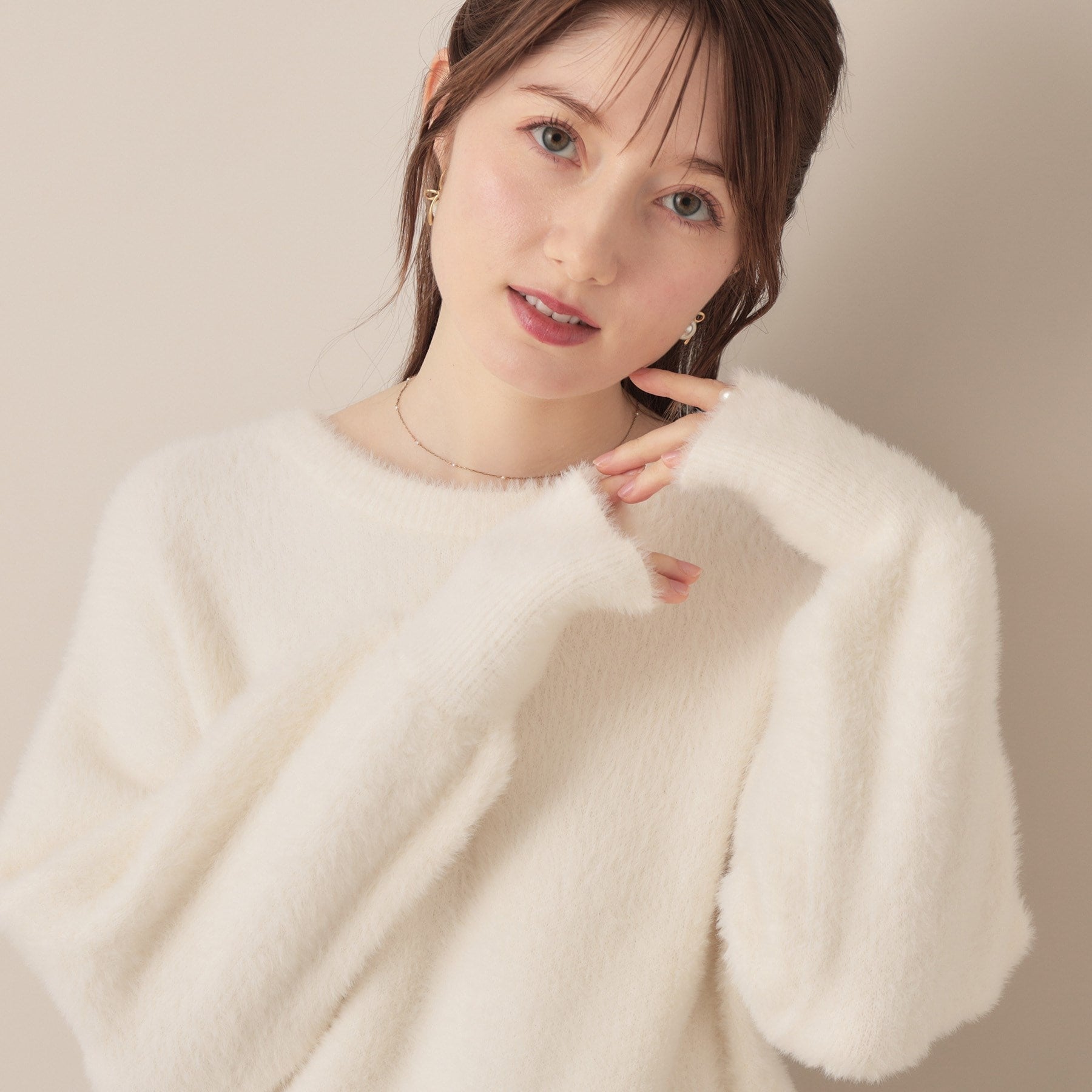 クチュール ブローチ Couture Brooch フェザーカーディトップス (トープ(054)) トープ(054)