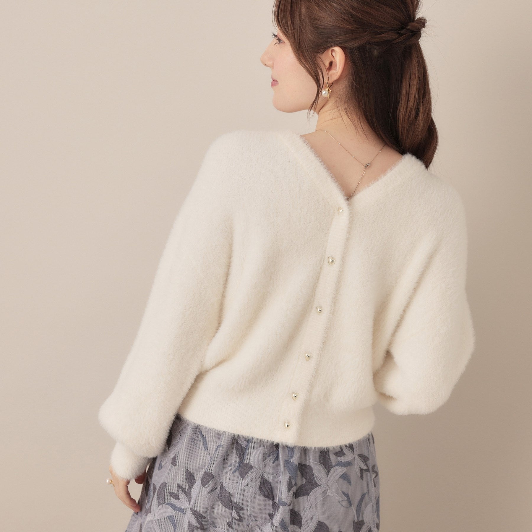 クチュール ブローチ Couture Brooch フェザーカーディトップス (トープ(054)) トープ(054)