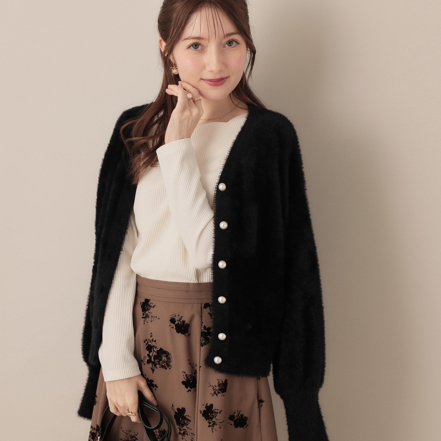 クチュール ブローチ Couture Brooch フェザーカーディトップス (トープ(054)) トープ(054)