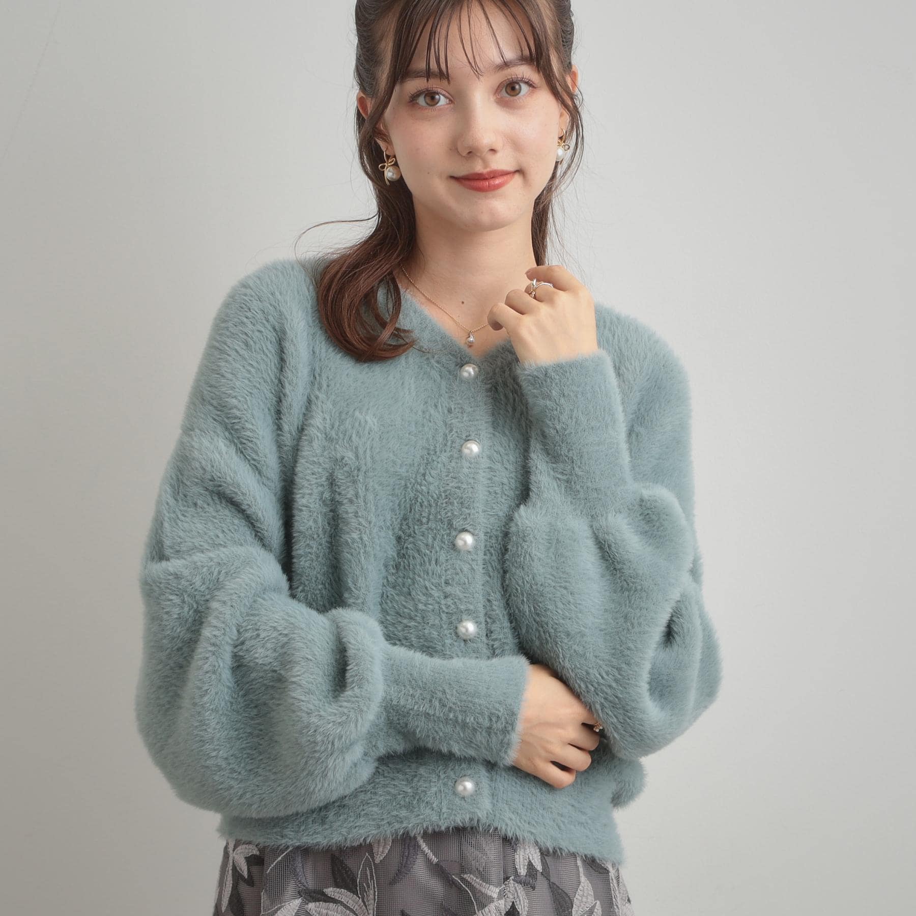 クチュール ブローチ Couture Brooch フェザーカーディトップス (ミントグリーン(021)) ミントグリーン(021)