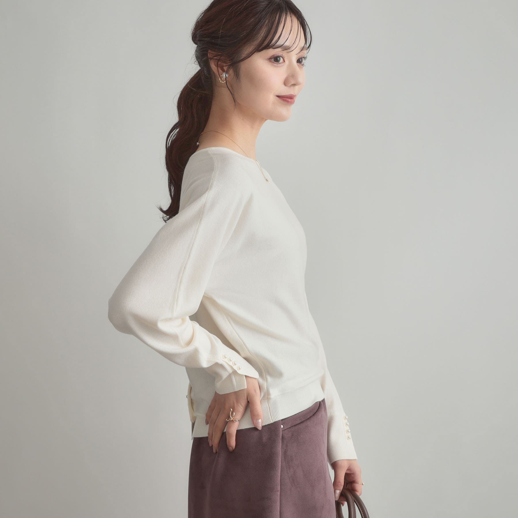 クチュール ブローチ Couture Brooch バックパール調ニット (ブラウン(043)) ブラウン(043)