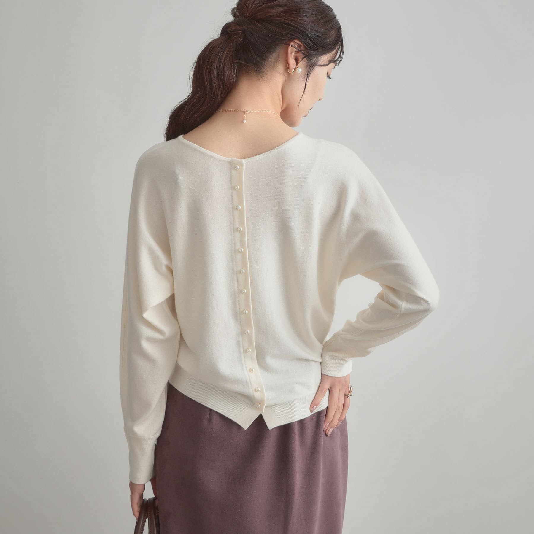 クチュール ブローチ Couture Brooch バックパール調ニット (ブラウン(043)) ブラウン(043)