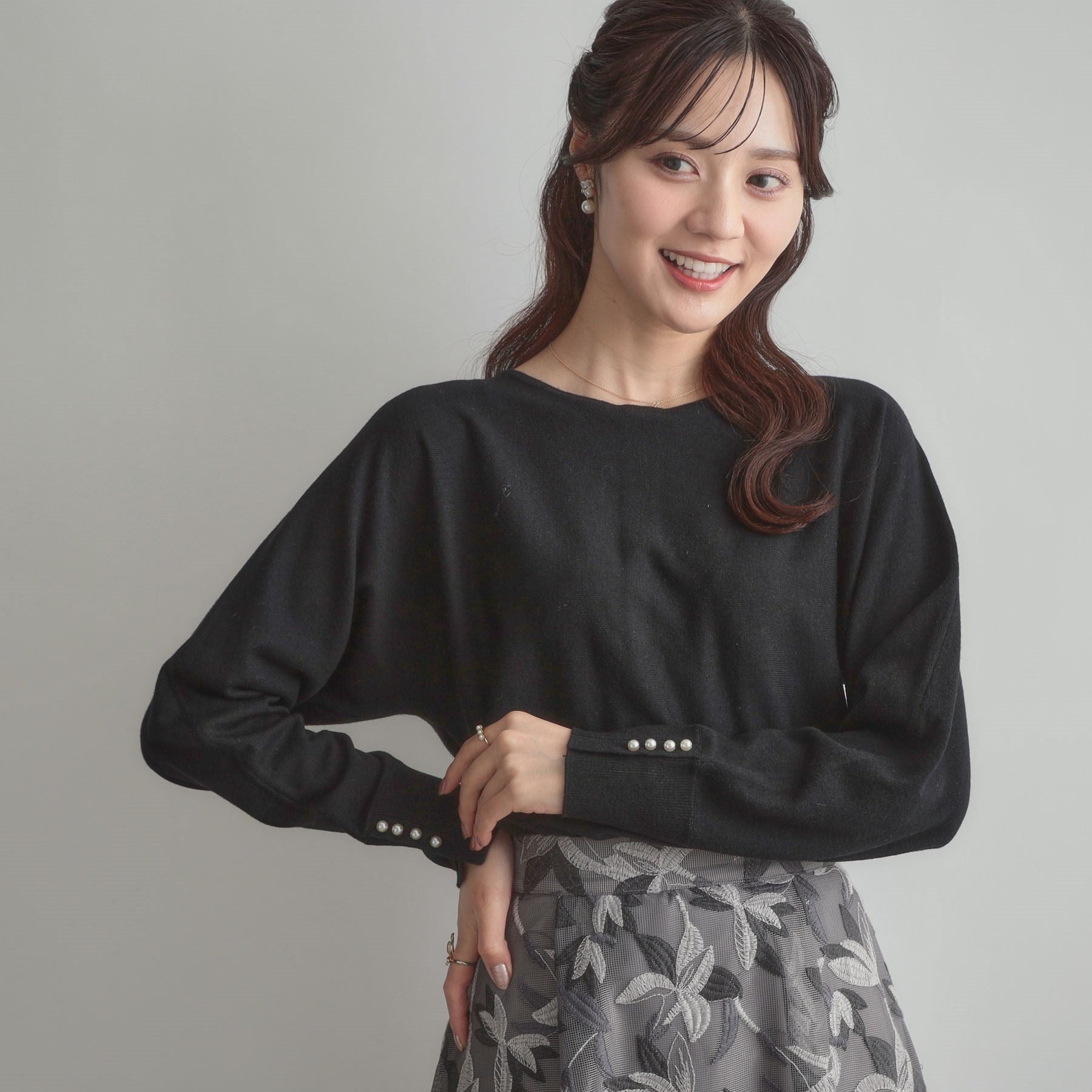 クチュール ブローチ Couture Brooch バックパール調ニット (ブラウン(043)) ブラウン(043)