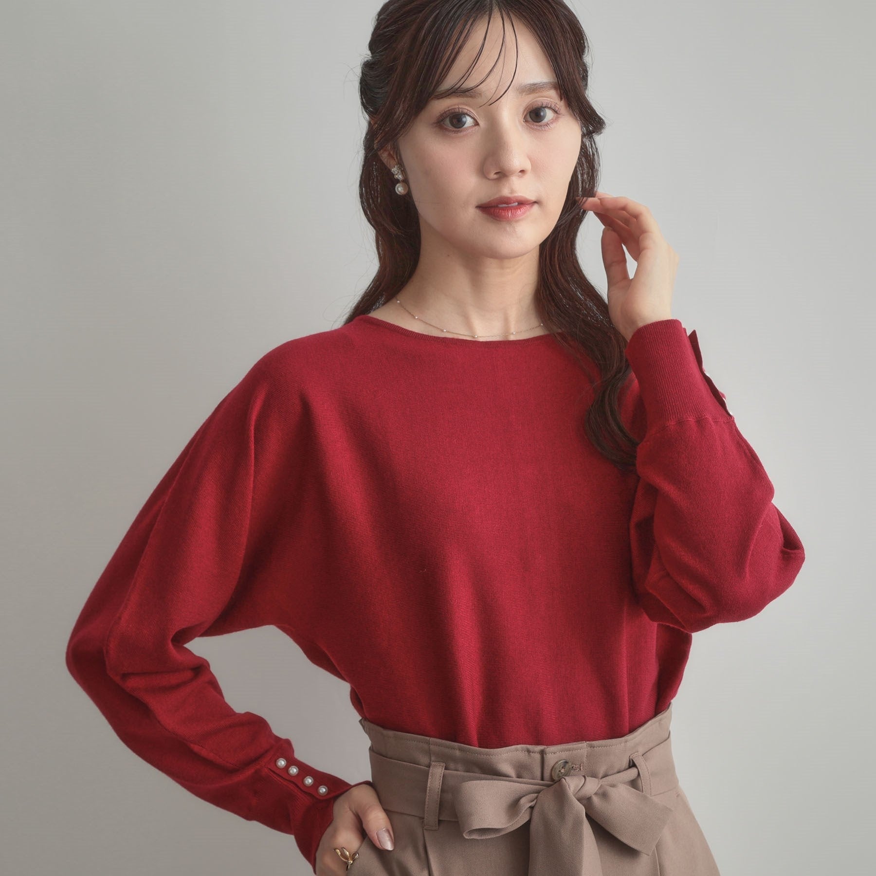 クチュール ブローチ Couture Brooch バックパール調ニット (ブラウン(043)) ブラウン(043)