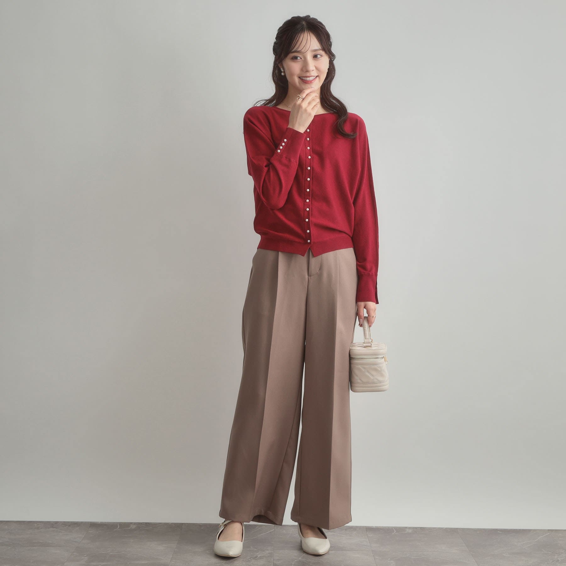 クチュール ブローチ Couture Brooch バックパール調ニット (ブラウン(043)) ブラウン(043)