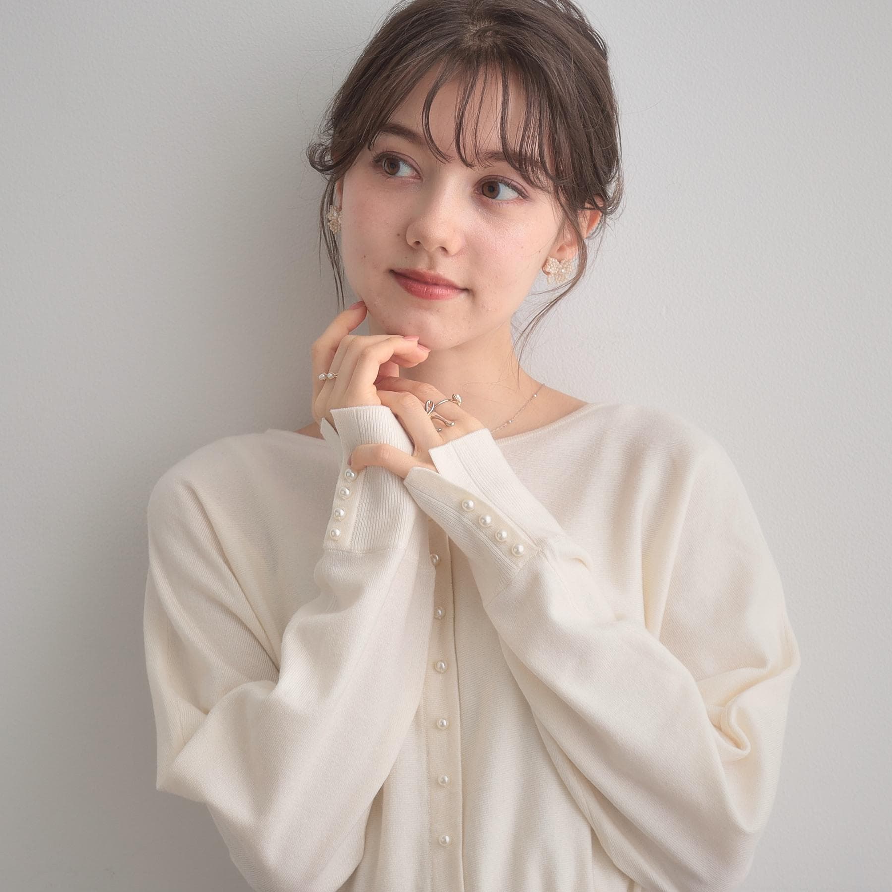 クチュール ブローチ Couture Brooch バックパール調ニット (アイボリー(004)) アイボリー(004)