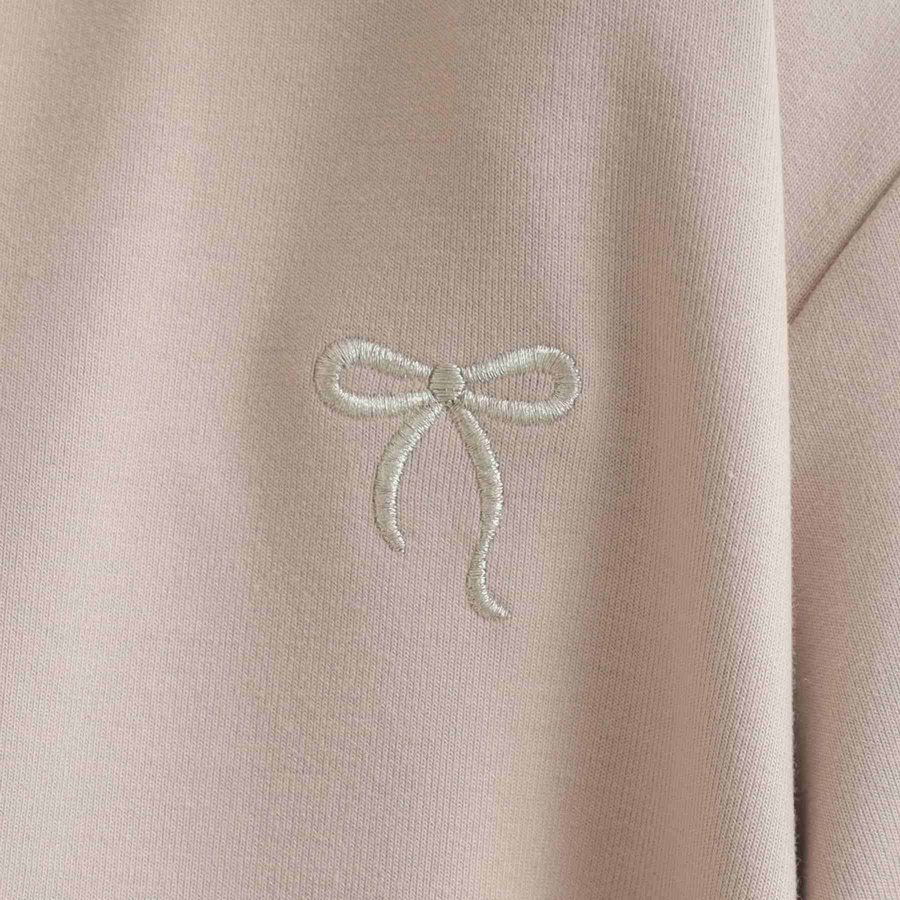 クチュール ブローチ Couture Brooch リボン刺繍ダンボールZIPフーディ (ブラック(019)) ブラック(019)