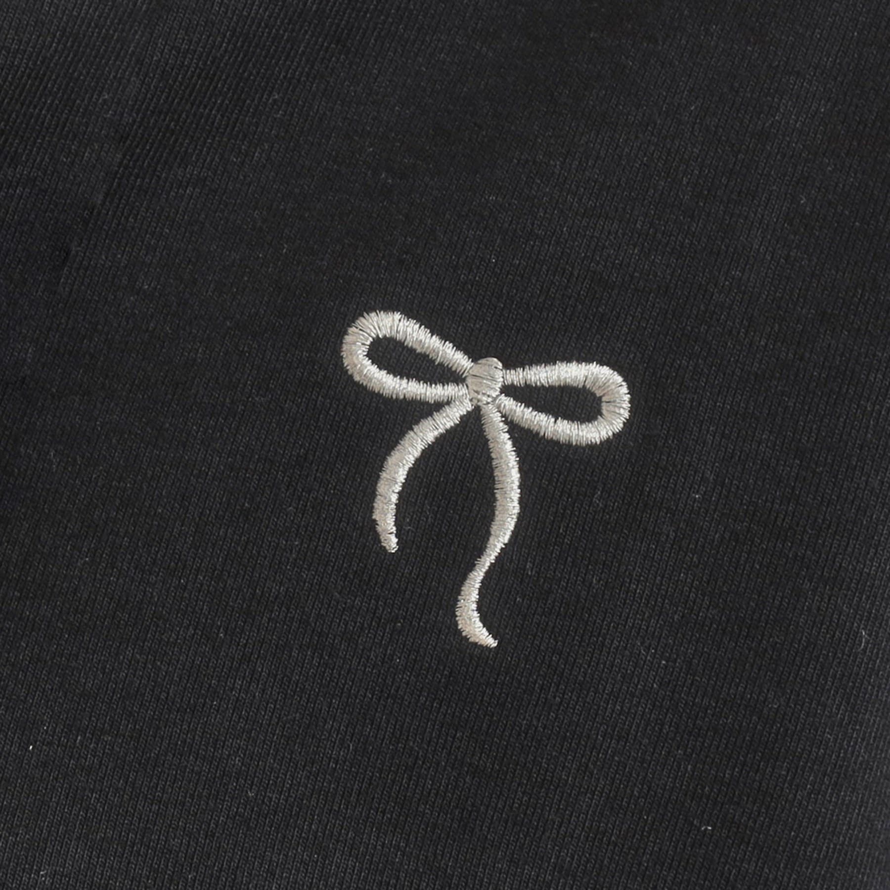 クチュール ブローチ Couture Brooch リボン刺繍ダンボールZIPフーディ (ブラック(019)) ブラック(019)