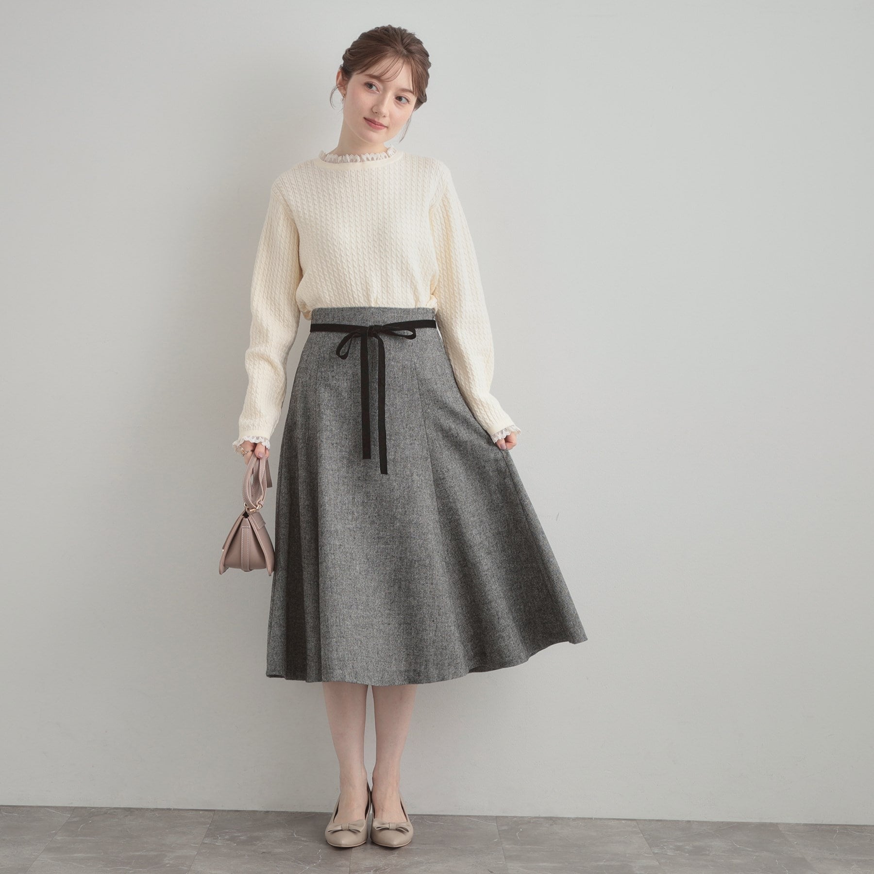 クチュール ブローチ Couture Brooch ケーブルレース バックリボンニット (ミントグリーン(021)) ミントグリーン(021)