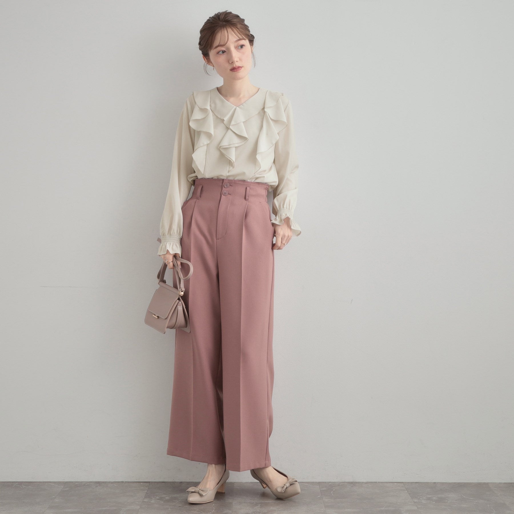 クチュール ブローチ Couture Brooch ラッフルフリルブラウス (ライトグレー(011)) ライトグレー(011)