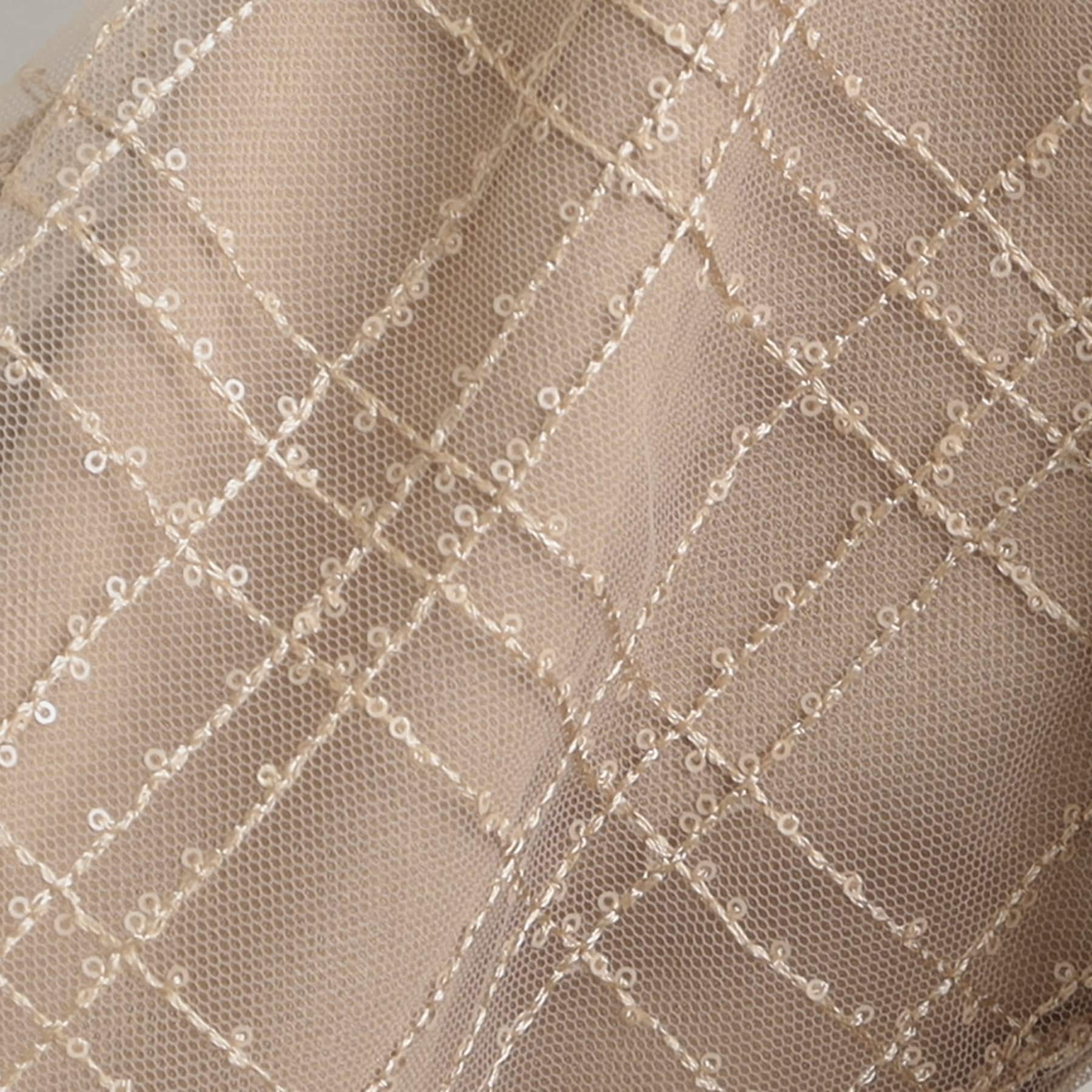 クチュール ブローチ Couture Brooch 袖チェックチュールドッキングニット (ピンクベージュ(053)) ピンクベージュ(053)