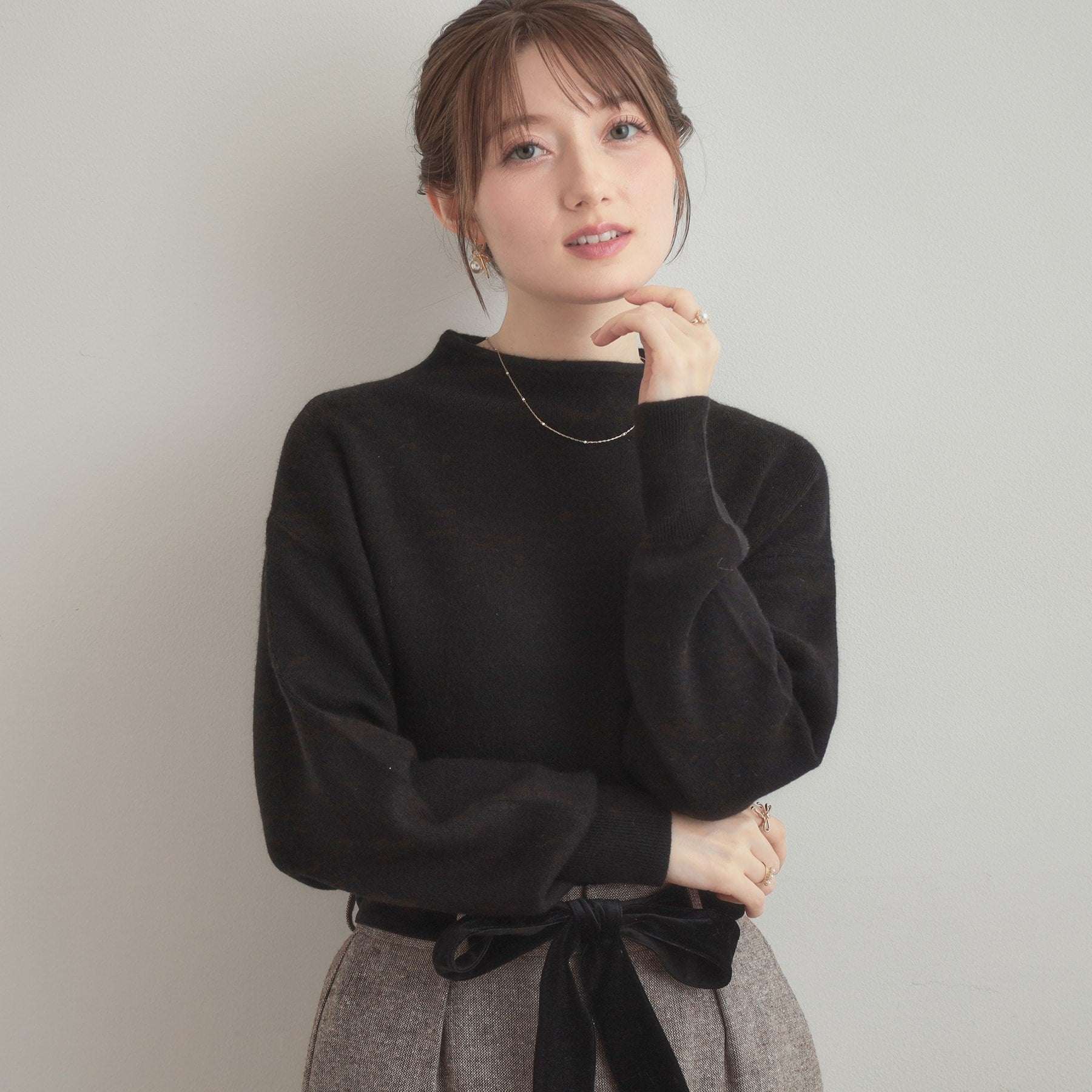 クチュール ブローチ Couture Brooch リッシュアンゴラバックパール調ニット (ブラック(019)) ブラック(019)