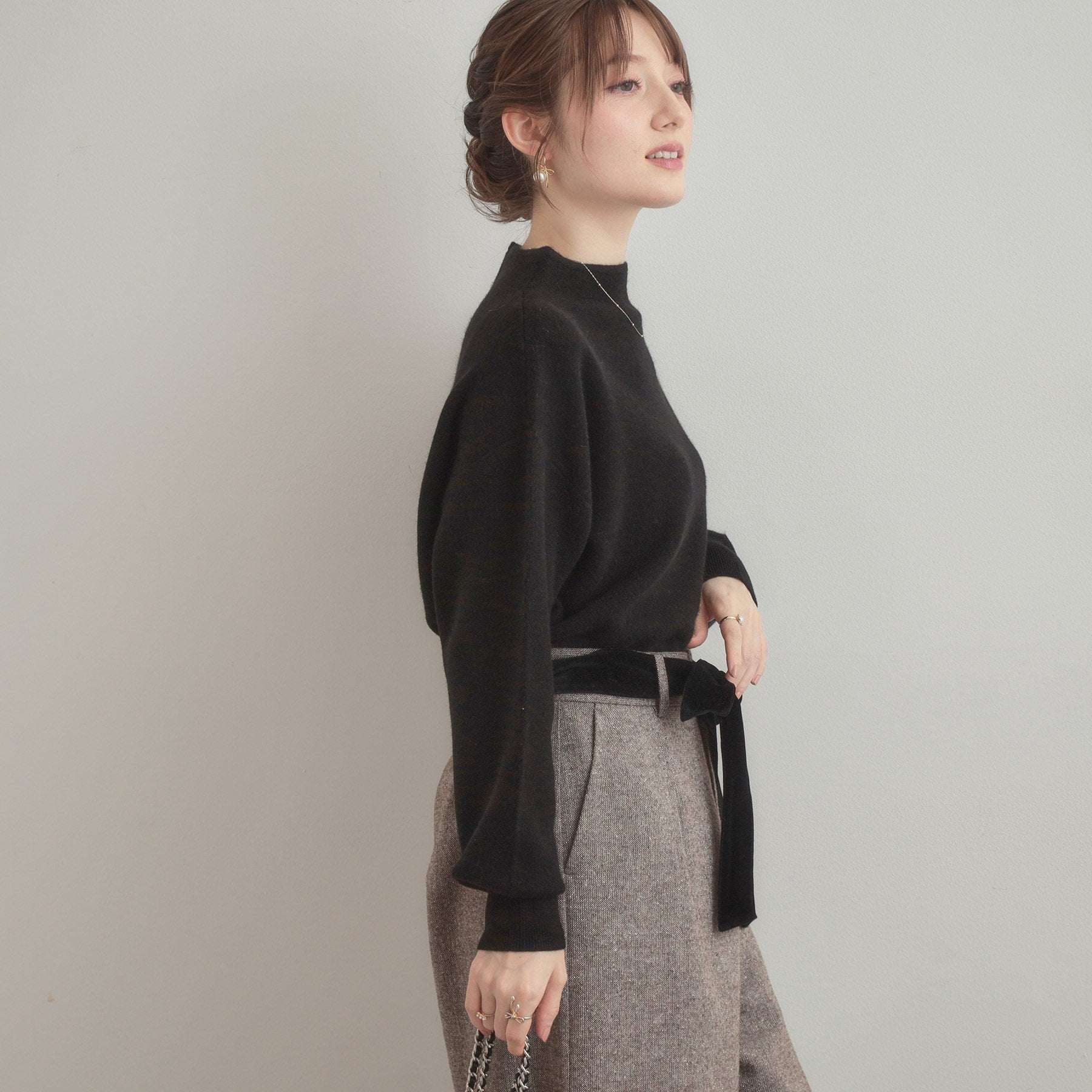 クチュール ブローチ Couture Brooch リッシュアンゴラバックパール調ニット (ブラック(019)) ブラック(019)