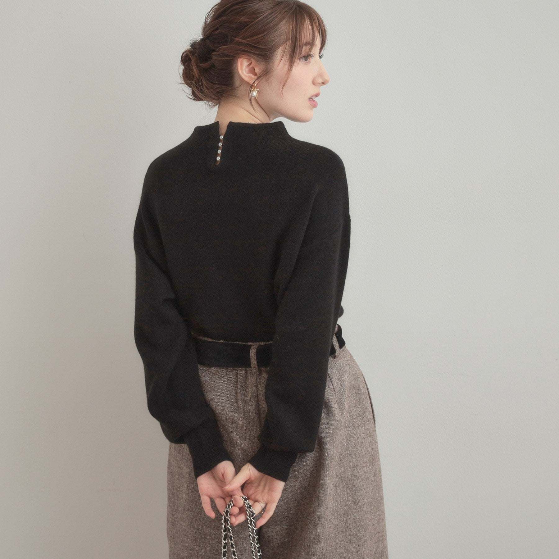 クチュール ブローチ Couture Brooch リッシュアンゴラバックパール調ニット (ブラック(019)) ブラック(019)