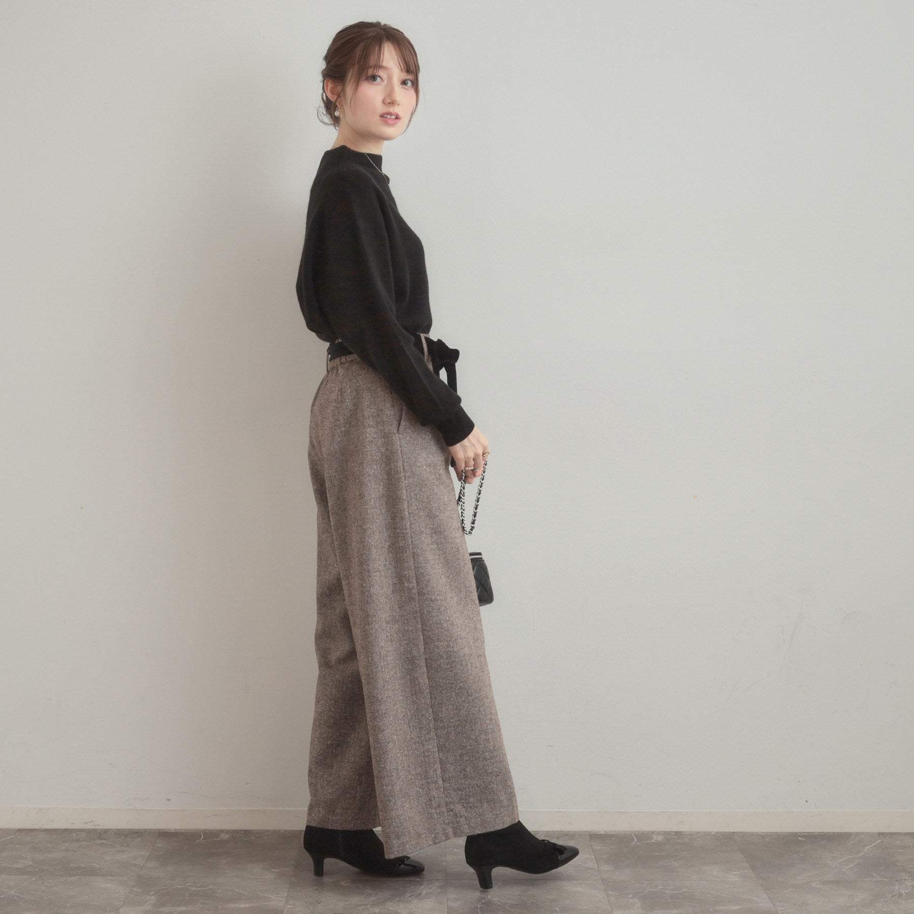 クチュール ブローチ Couture Brooch リッシュアンゴラバックパール調ニット (ブラック(019)) ブラック(019)