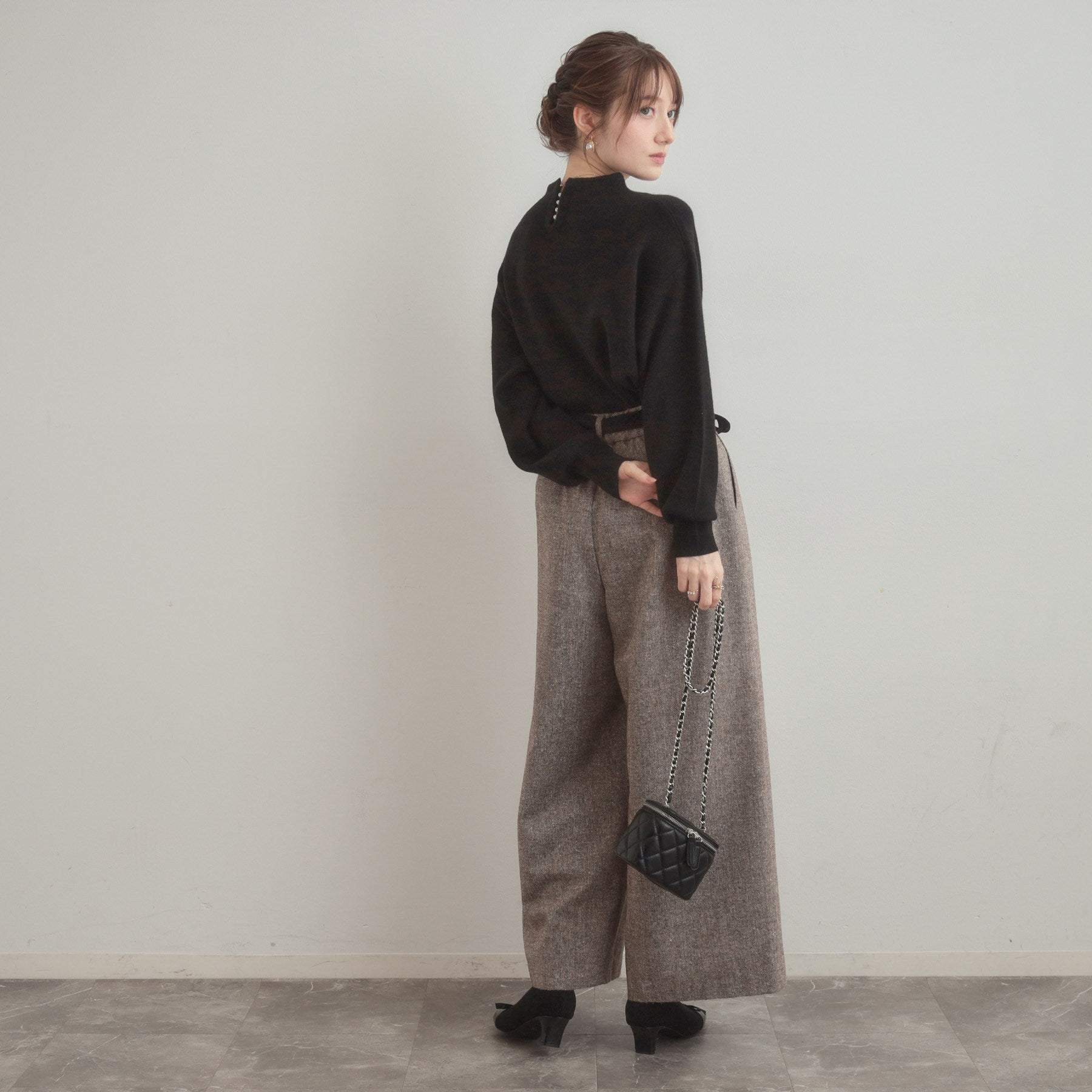 クチュール ブローチ Couture Brooch リッシュアンゴラバックパール調ニット (ブラック(019)) ブラック(019)