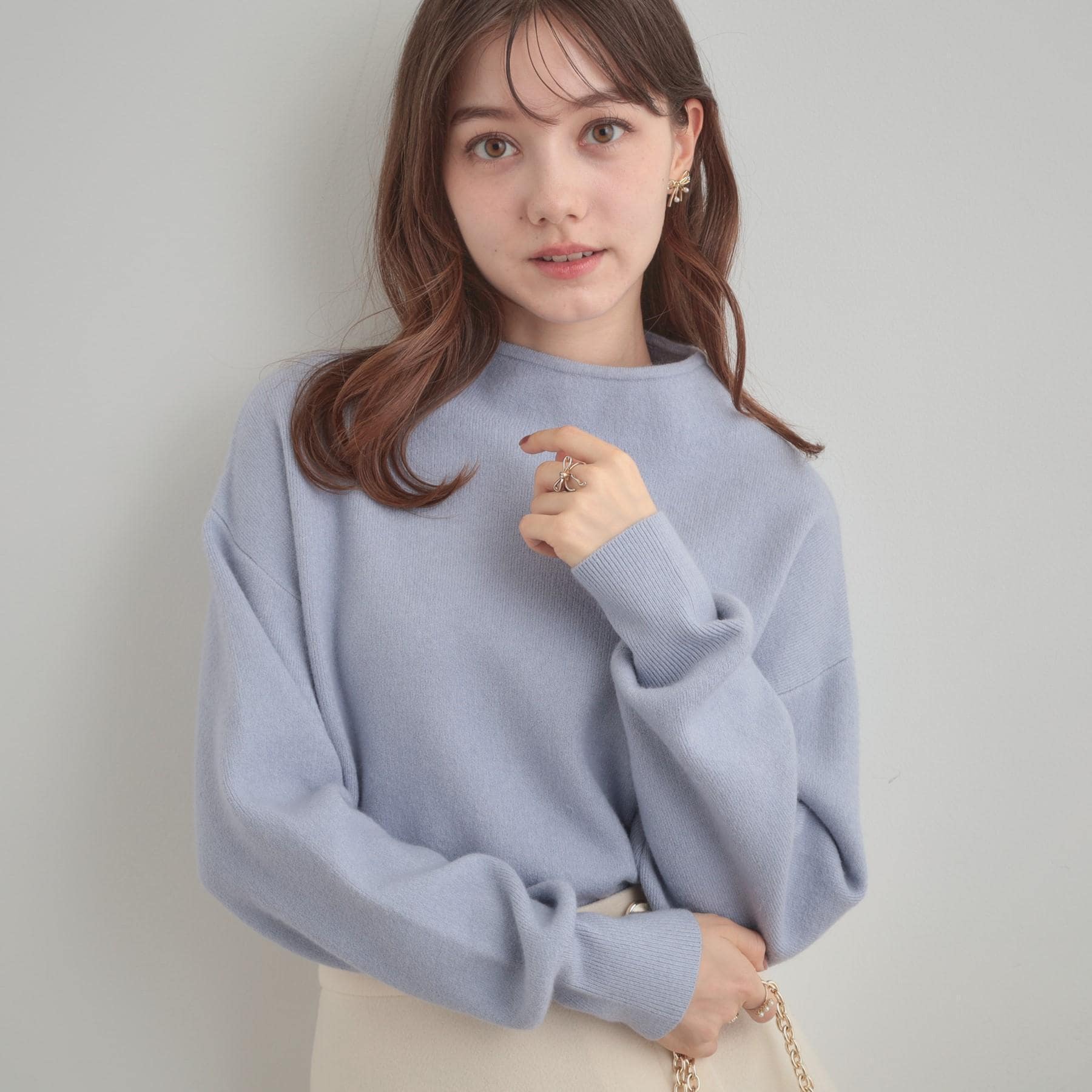 クチュール ブローチ Couture Brooch リッシュアンゴラバックパール調ニット (ブルー(091)) ブルー(091)