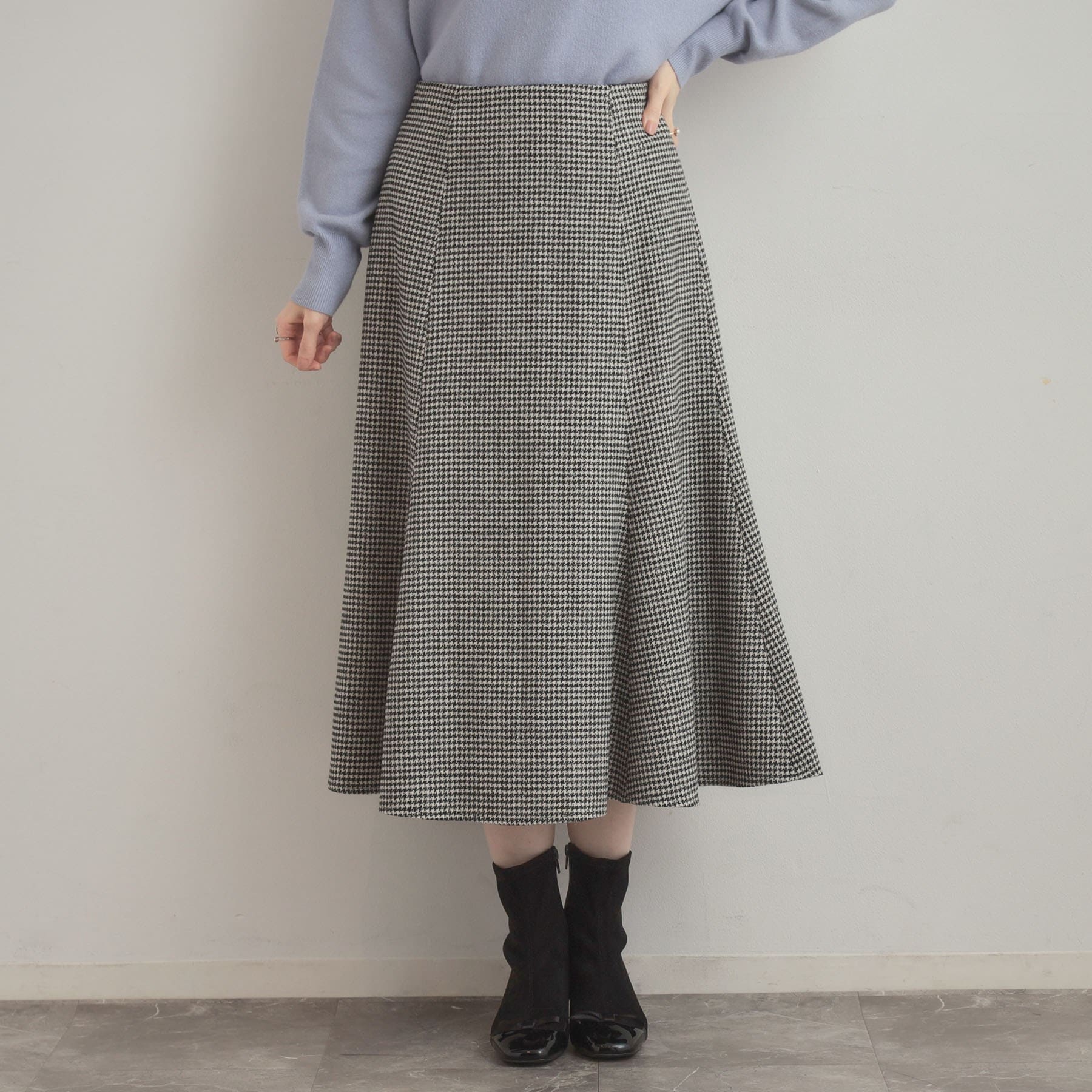 クチュール ブローチ Couture Brooch ラメ千鳥マーメイドフレアスカート (モカブラウン(242)) モカブラウン(242)