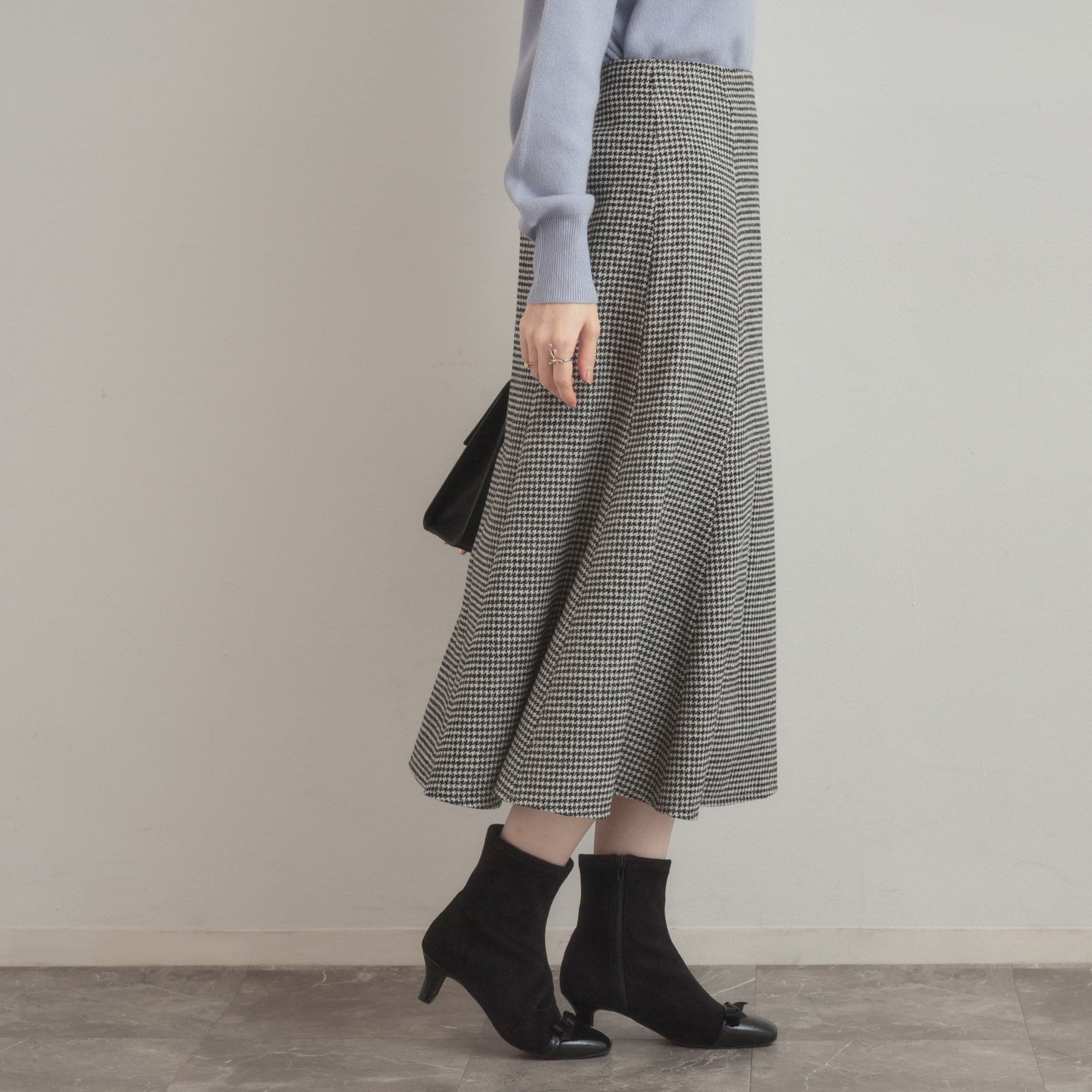 クチュール ブローチ Couture Brooch ラメ千鳥マーメイドフレアスカート (モカブラウン(242)) モカブラウン(242)