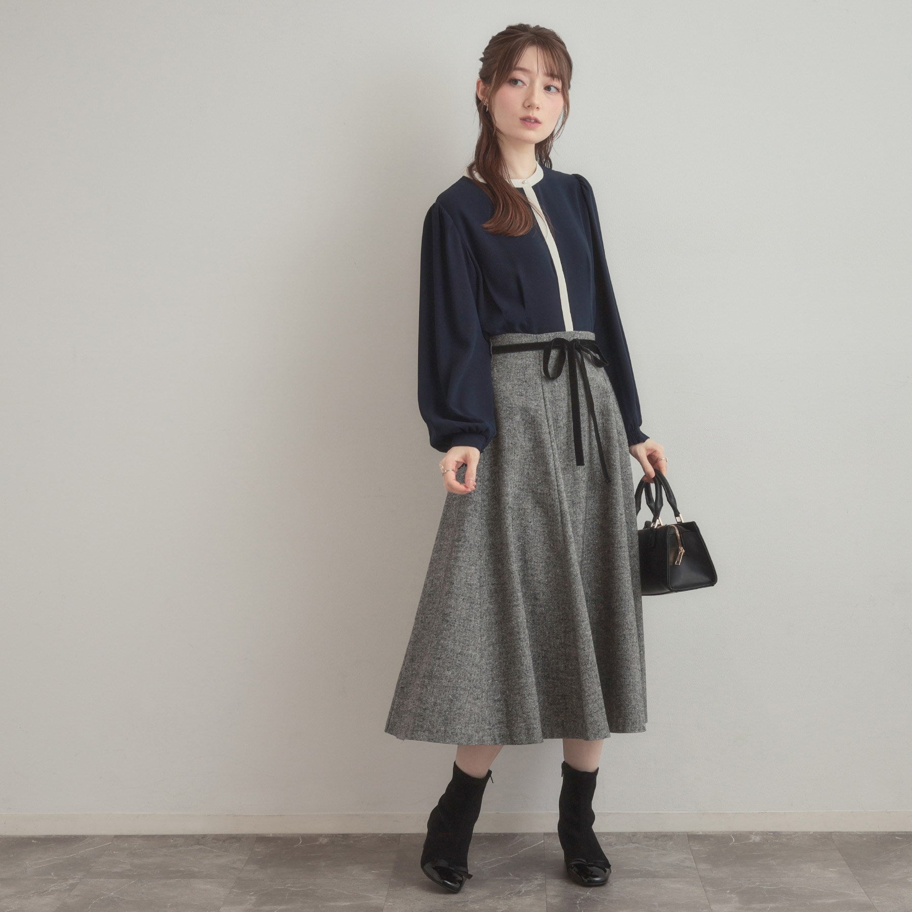 クチュール ブローチ Couture Brooch ラメツイードフレアスカート (ブラウン(044)) ブラウン(044)