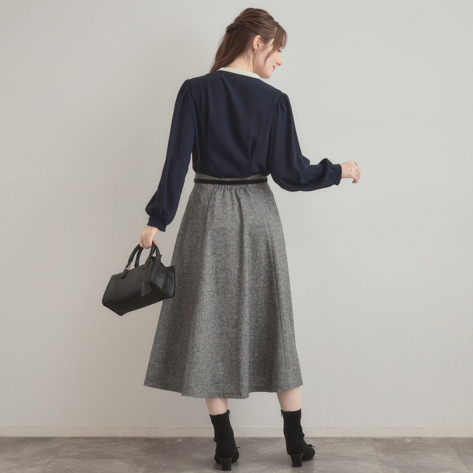 クチュール ブローチ Couture Brooch ラメツイードフレアスカート (ブラウン(044)) ブラウン(044)