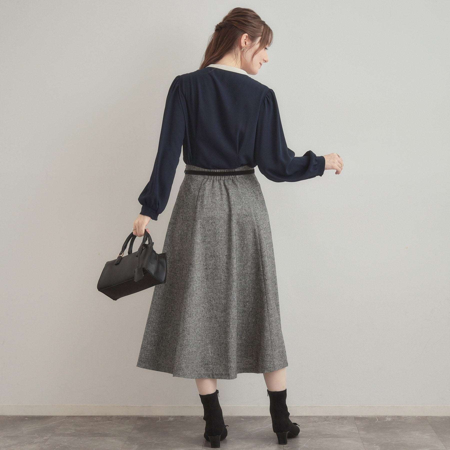 クチュール ブローチ Couture Brooch ラメツイードフレアスカート (ブラウン(044)) ブラウン(044)