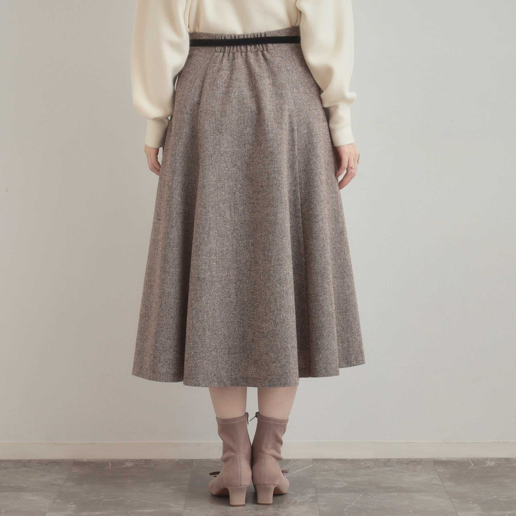 クチュール ブローチ Couture Brooch ラメツイードフレアスカート (ブラウン(044)) ブラウン(044)