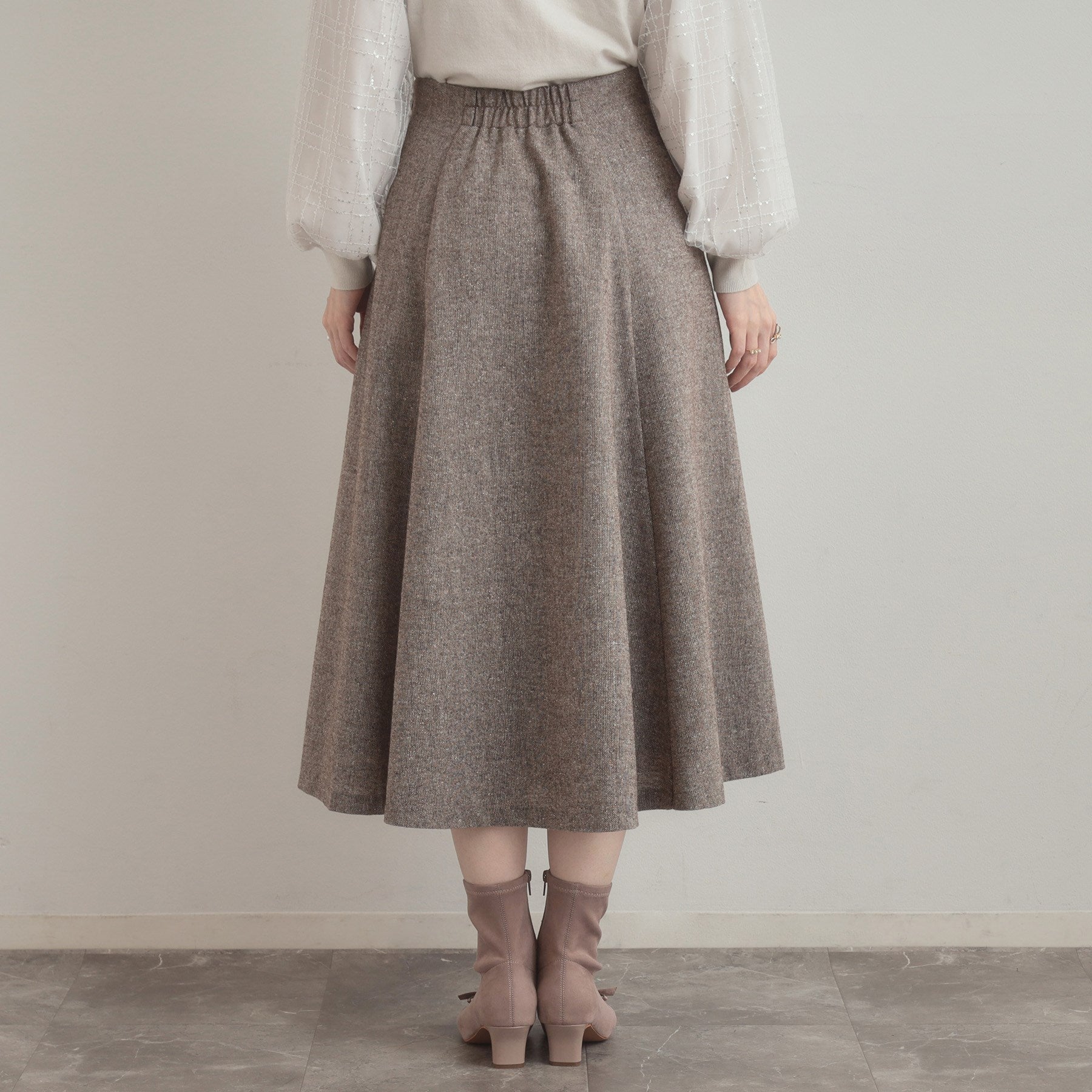 クチュール ブローチ Couture Brooch ラメツイードフレアスカート (ブラウン(044)) ブラウン(044)