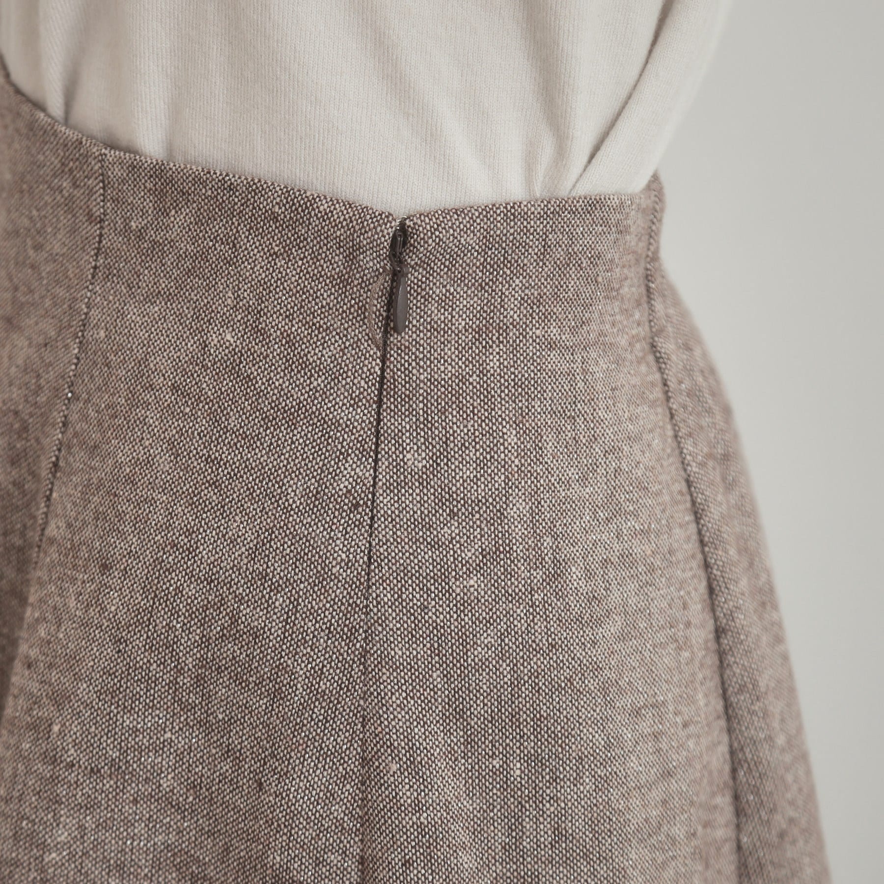 クチュール ブローチ Couture Brooch ラメツイードフレアスカート (ブラウン(044)) ブラウン(044)