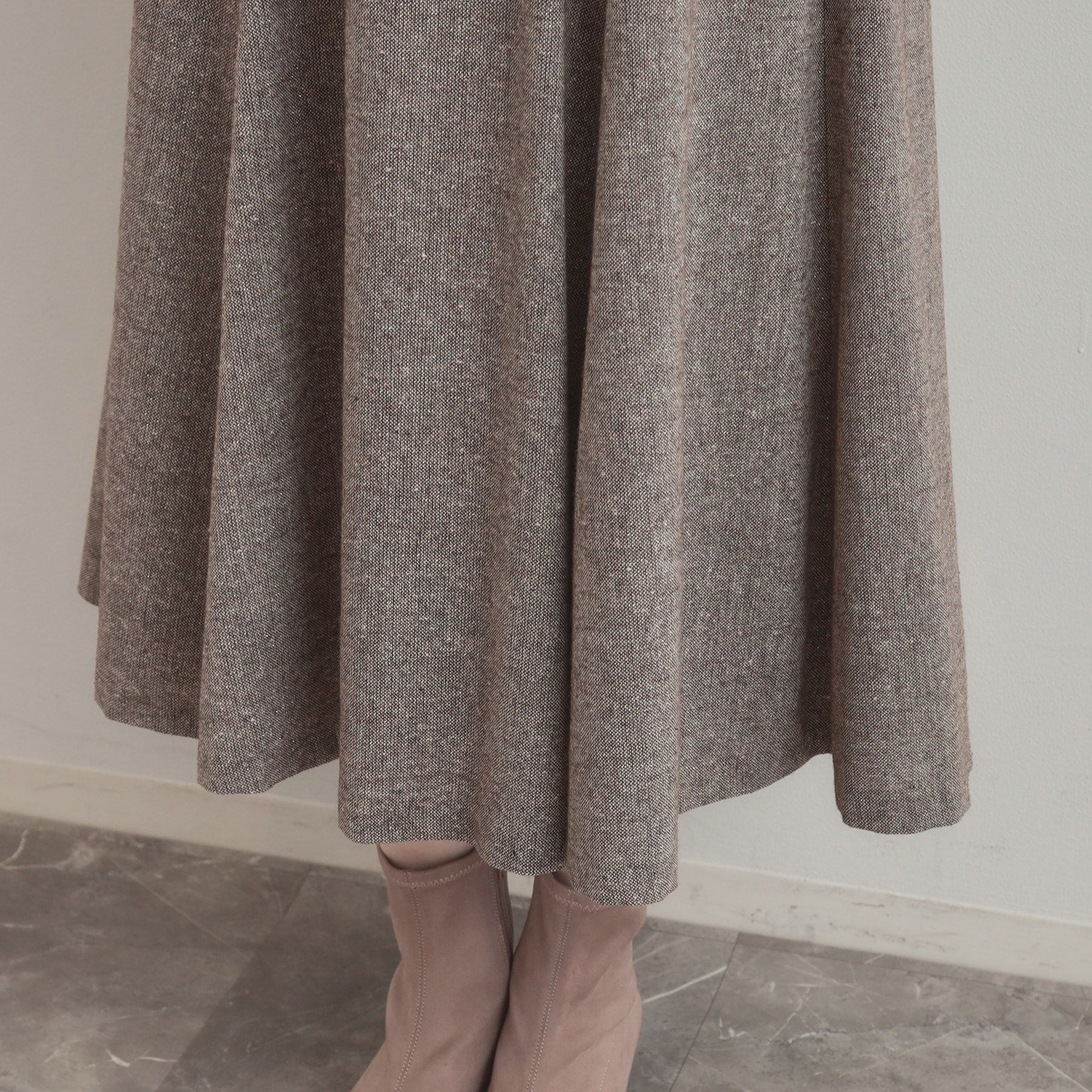 クチュール ブローチ Couture Brooch ラメツイードフレアスカート (ブラウン(044)) ブラウン(044)