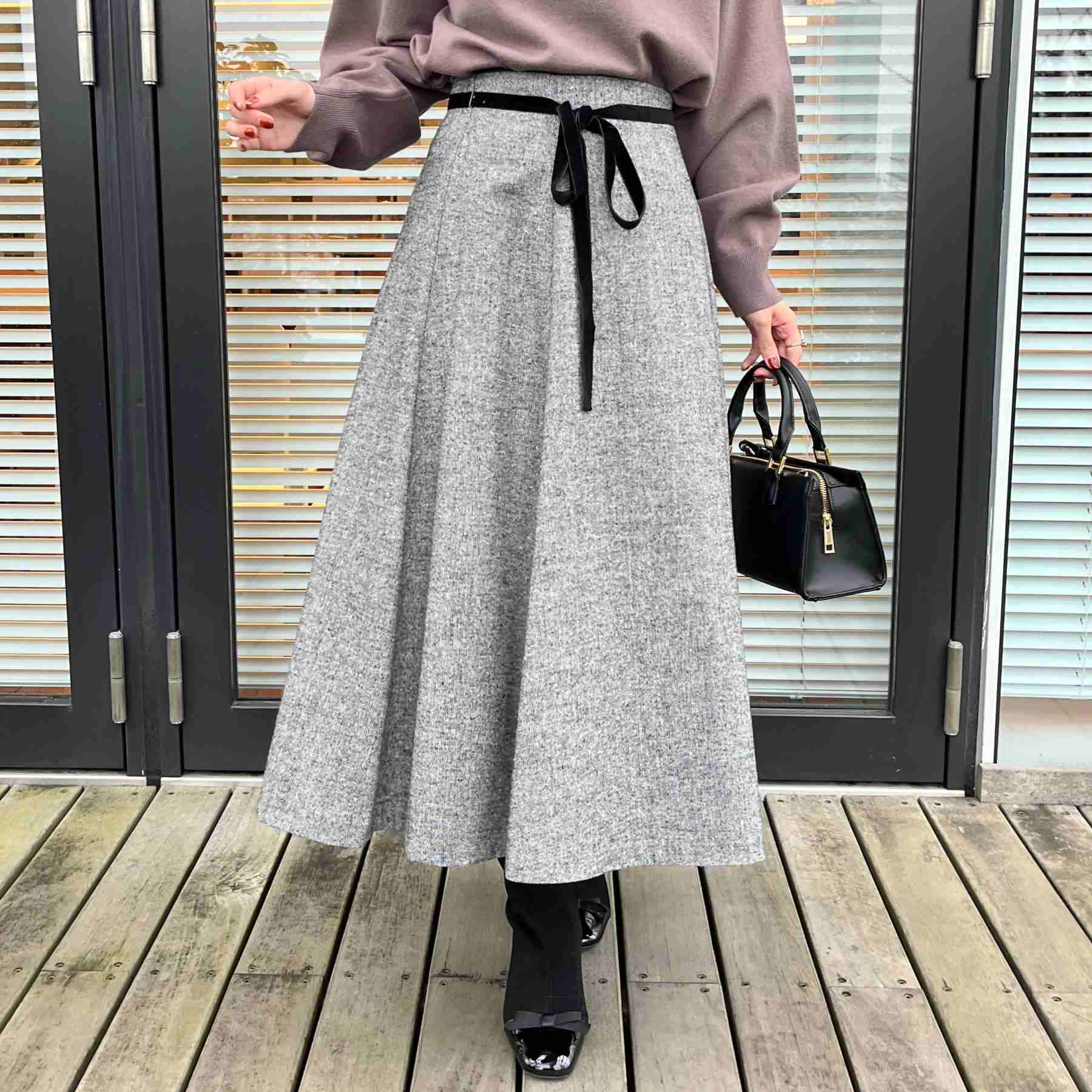 クチュール ブローチ Couture Brooch ラメツイードフレアスカート (ブラウン(044)) ブラウン(044)