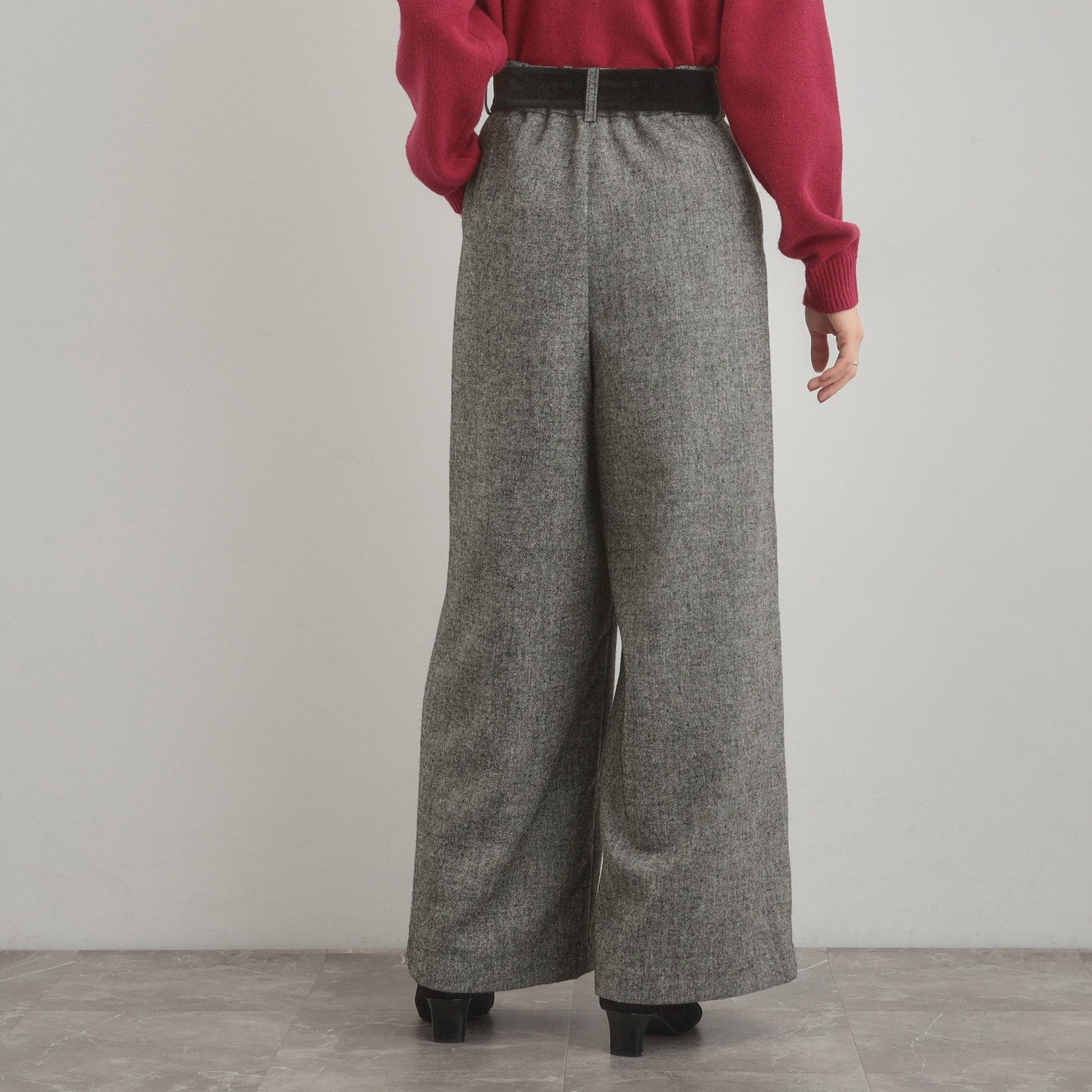 クチュール ブローチ Couture Brooch ラメツイードワイドパンツ (オフホワイト(003)) オフホワイト(003)