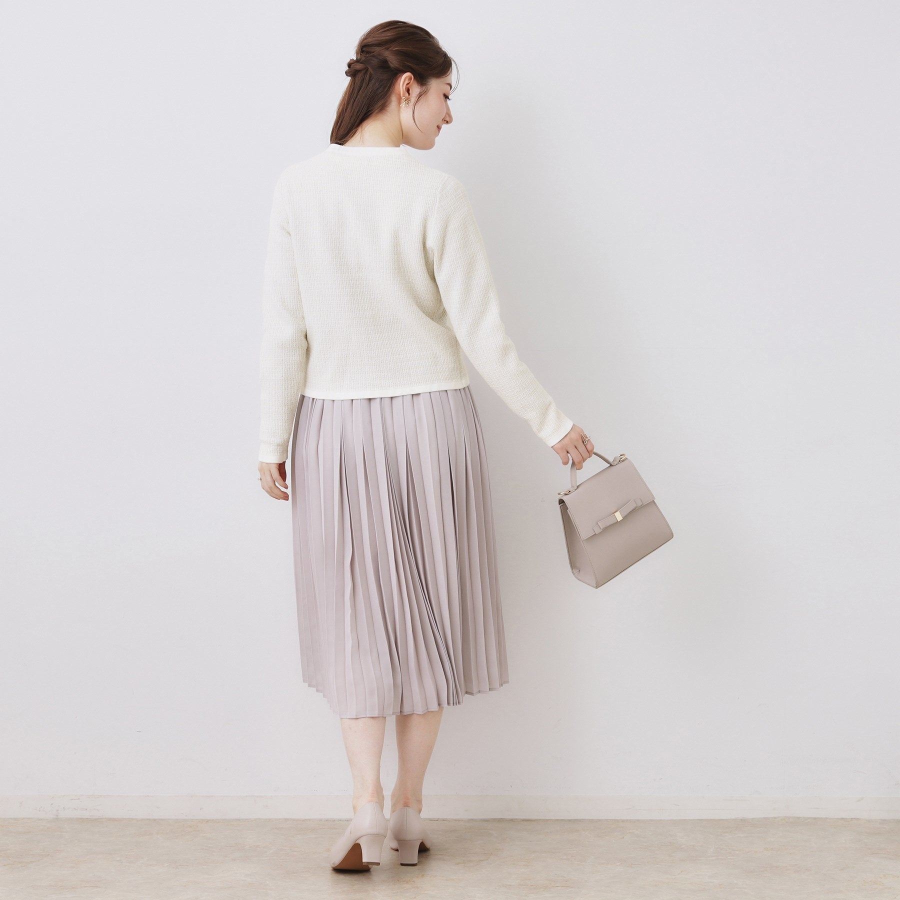 クチュール ブローチ Couture Brooch ラメツイードニットジャケット (アイボリー(404)) アイボリー(404)