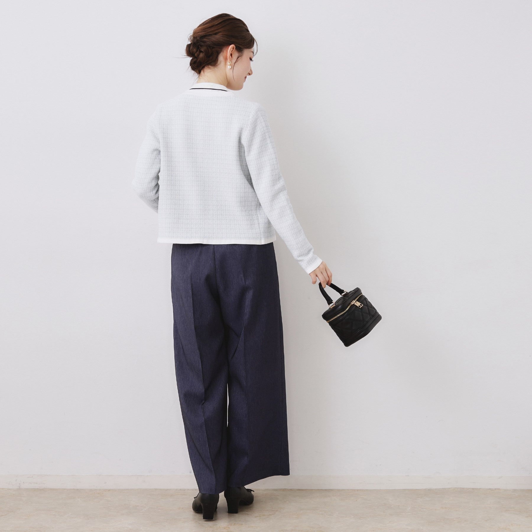 クチュール ブローチ Couture Brooch ラメツイードニットジャケット (アイボリー(404)) アイボリー(404)