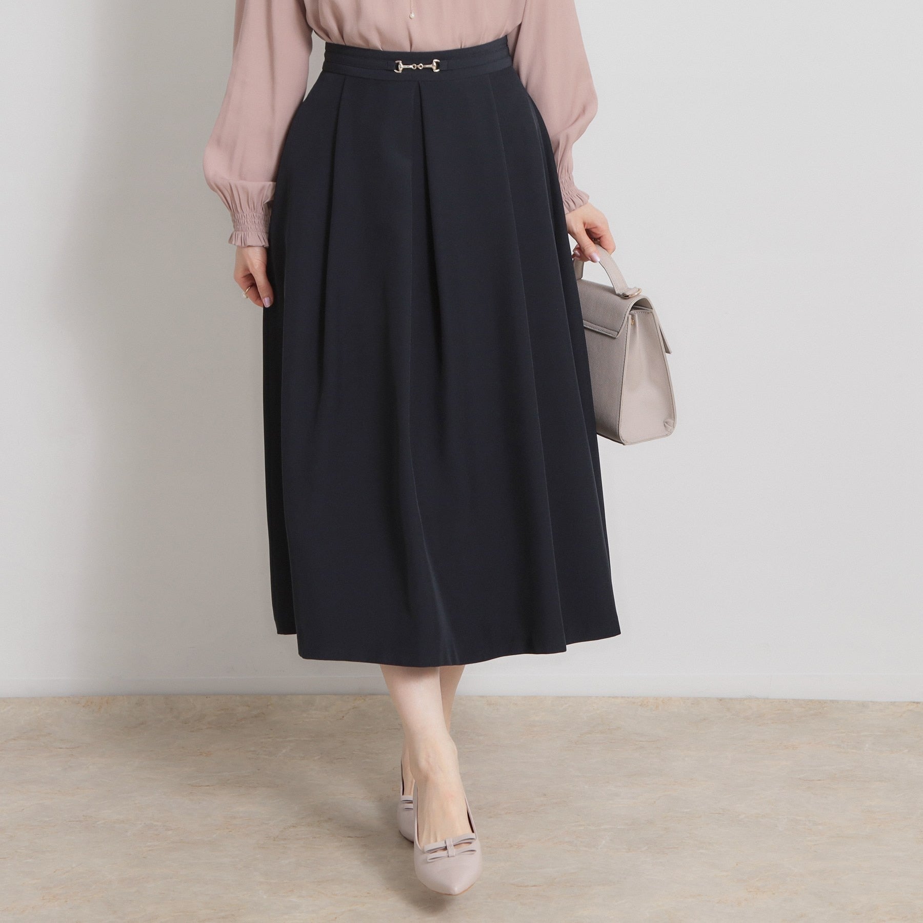 クチュール ブローチ Couture Brooch ビットベルトタックスカート (ネイビー(094)) ネイビー(094)