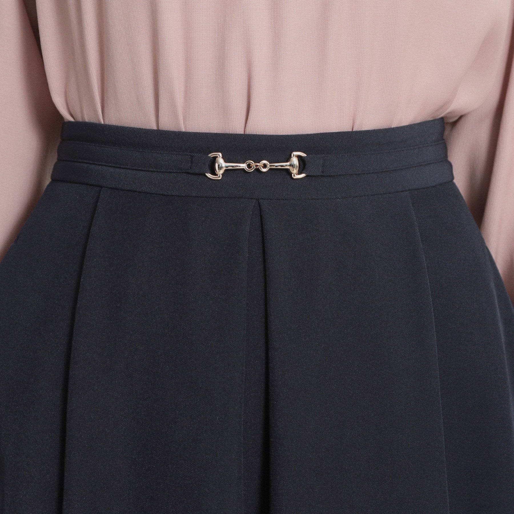 クチュール ブローチ Couture Brooch ビットベルトタックスカート (ネイビー(094)) ネイビー(094)