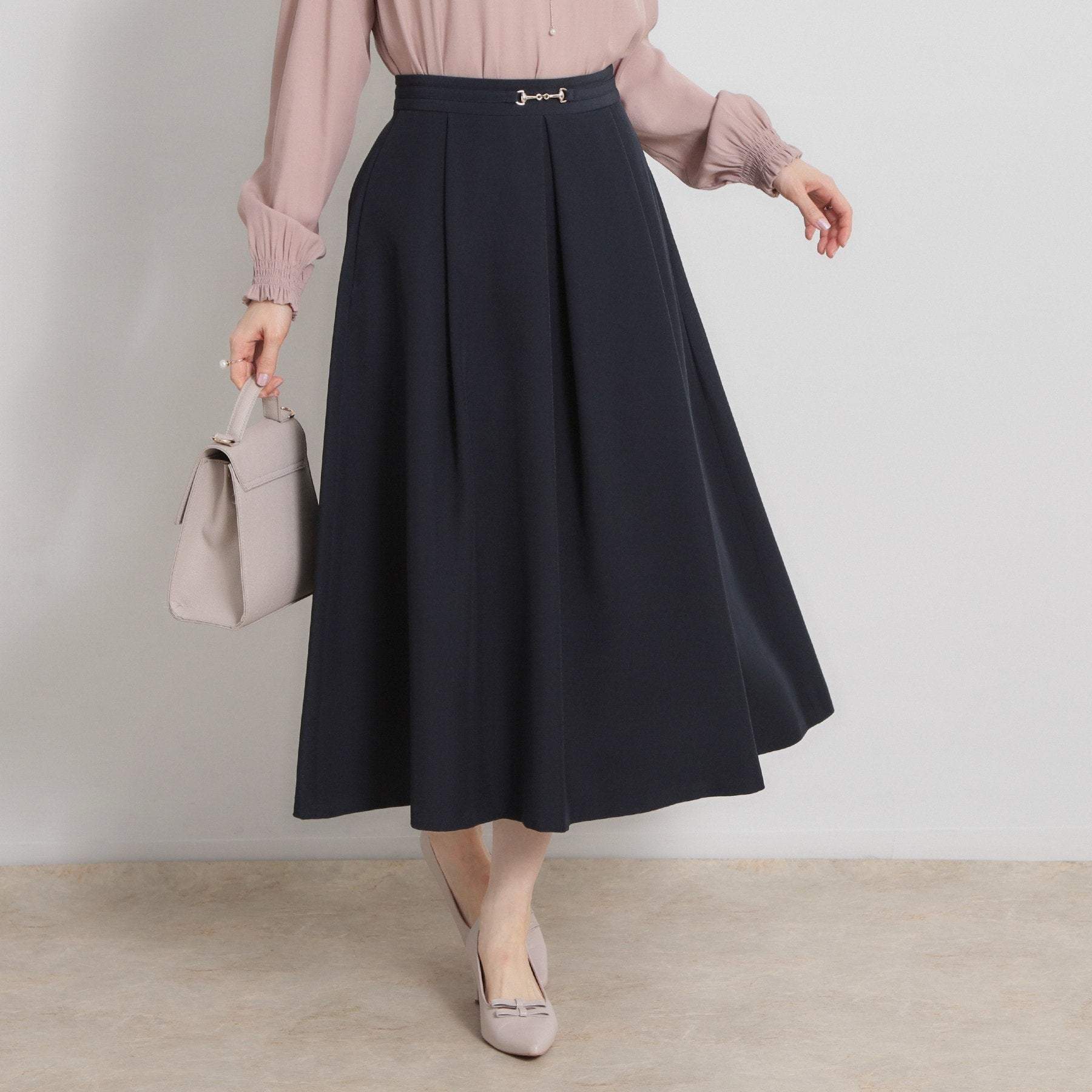 クチュール ブローチ Couture Brooch ビットベルトタックスカート (ネイビー(094)) ネイビー(094)