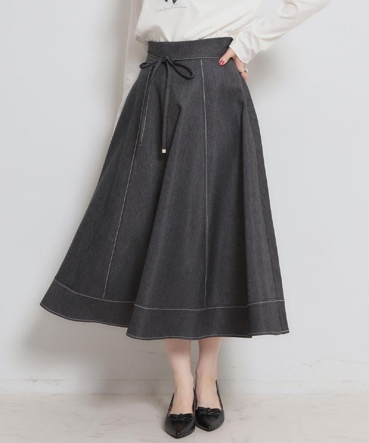 クチュール ブローチ Couture Brooch デニムライク細リボンスカート (ブラック(019)) ブラック(019)