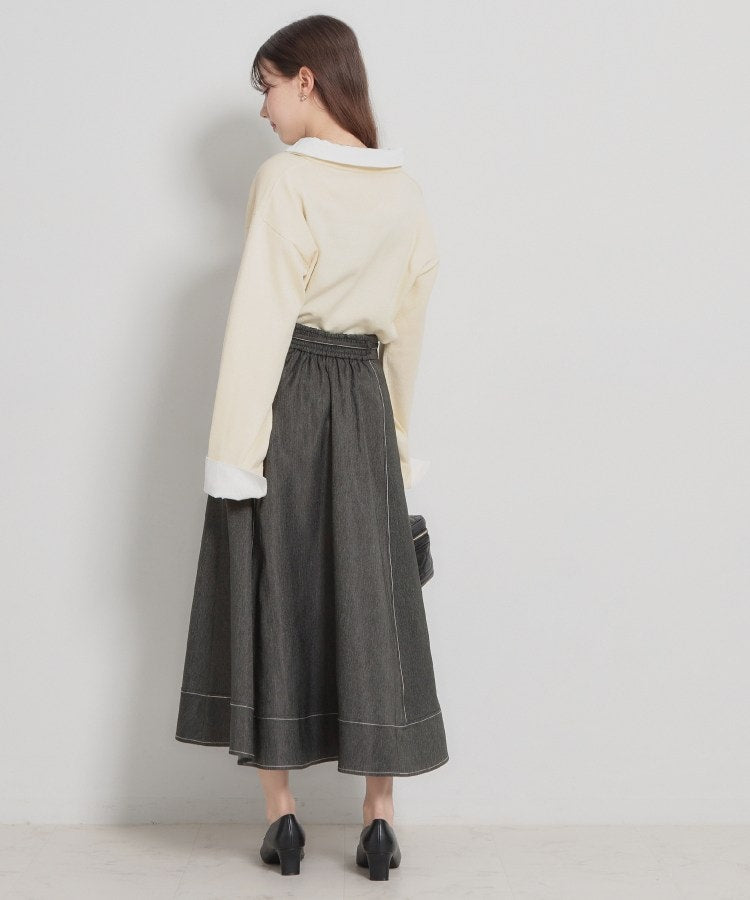 クチュール ブローチ Couture Brooch デニムライク細リボンスカート （ブラック(019)） ブラック(019)