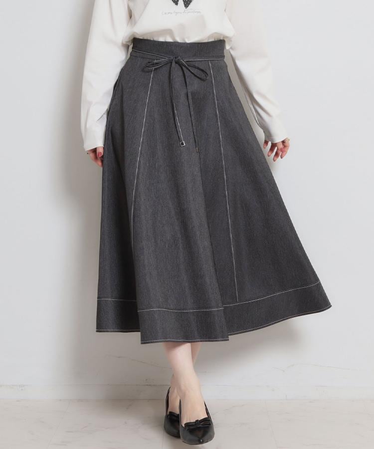 クチュール ブローチ Couture Brooch デニムライク細リボンスカート （ブラック(019)） ブラック(019)