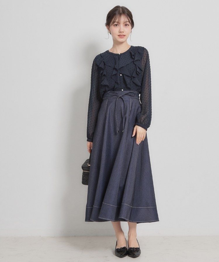 クチュール ブローチ Couture Brooch デニムライク細リボンスカート （ブラック(019)） ブラック(019)